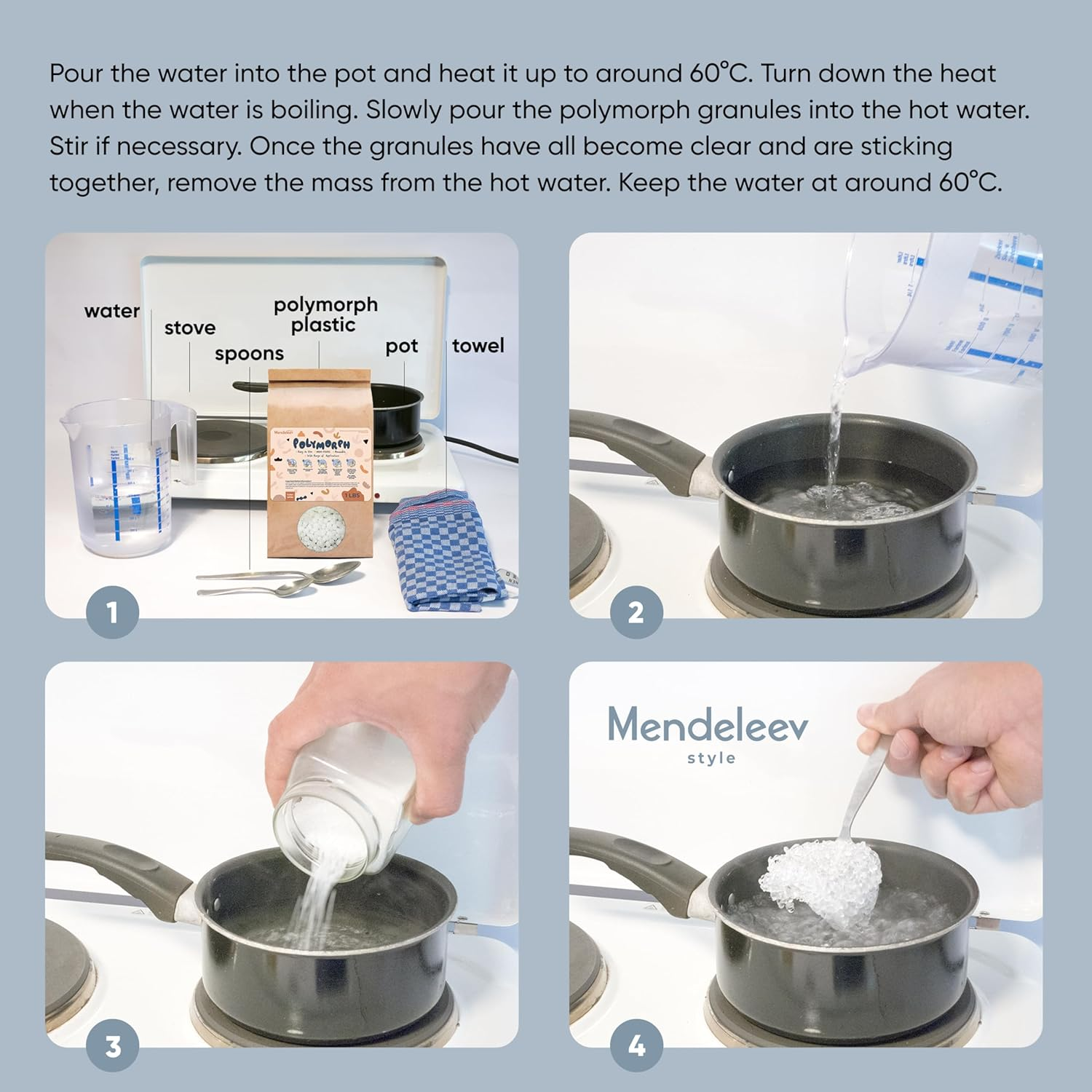 450 Gram Polymorph Moldable Plastic Beads Melting Pellets 1 LBS (16 Oz) - 900 Gram image number 7