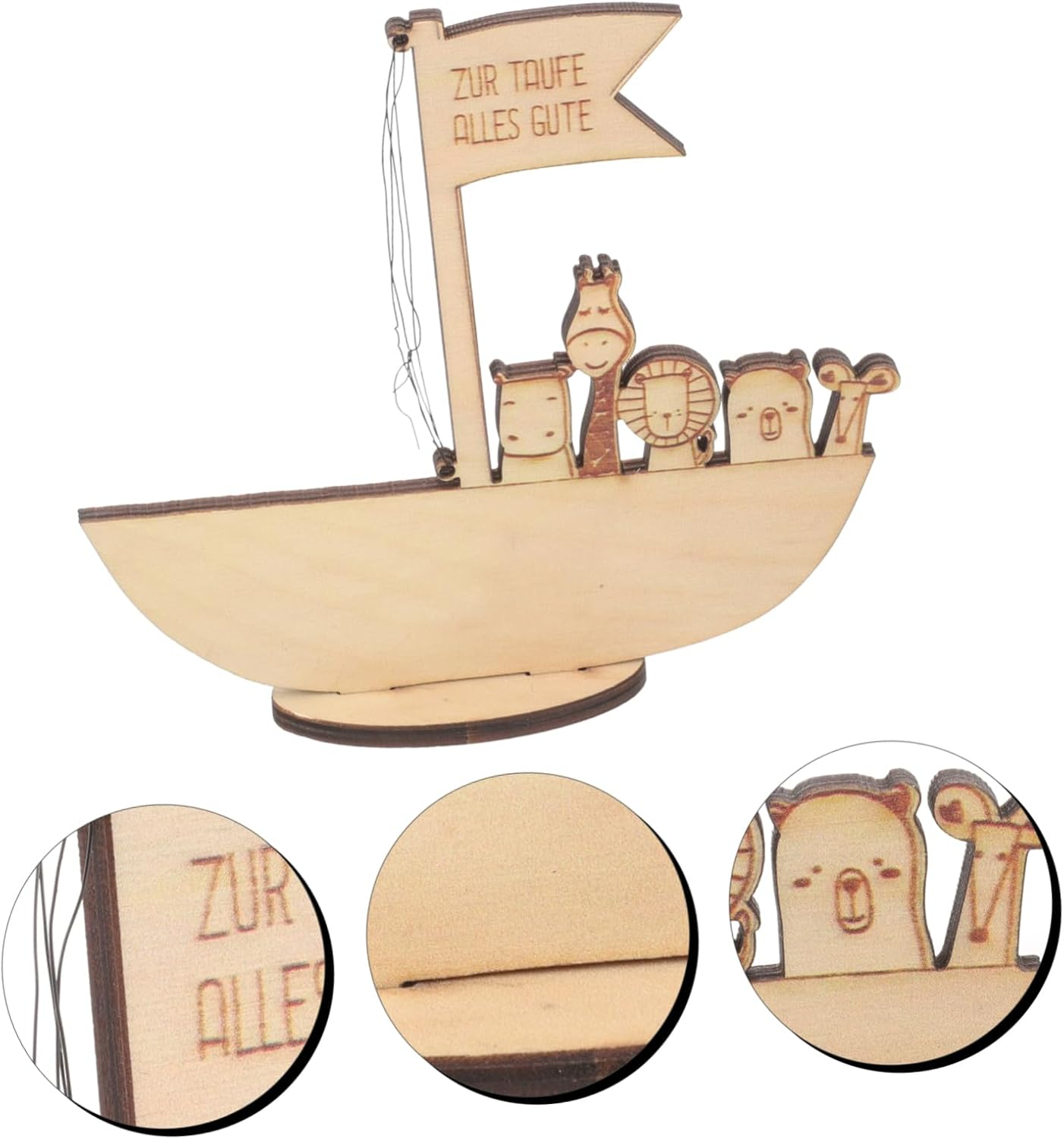 Wooden Ark Money Clip for Boy Baptism Baptism for Girl Christening Decorations image number 2