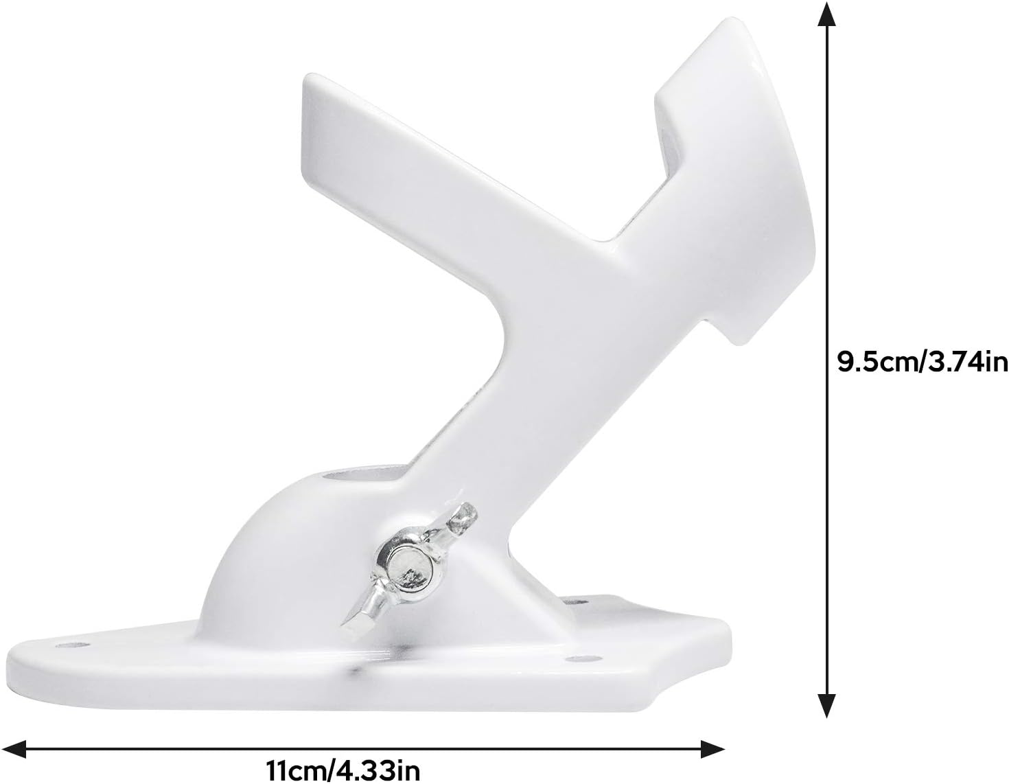 Valuehall Flag Pole Holder Aluminum Alloy Flag Pole Bracket Wall Mounted Flagpole Bracket with 2 Positions for 1 Inch Flag Pole V1A08 (White) image number 3