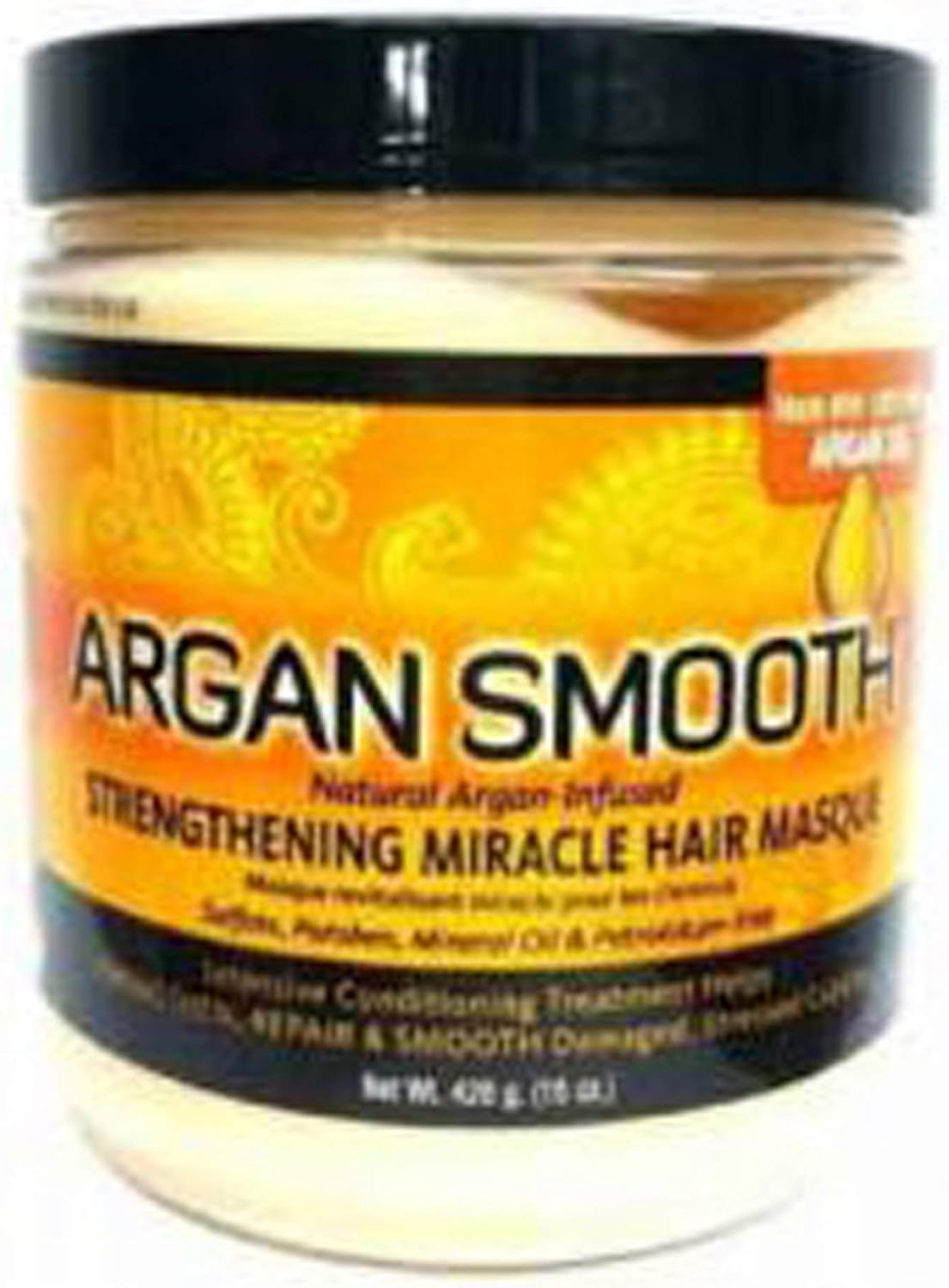Argan Oil Smooth Strengthening Miracle Hair Masque, 15 Ounce (Pack of 12)