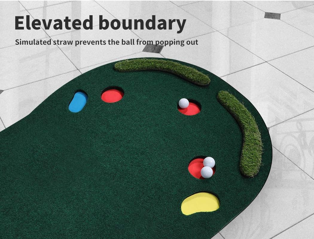 Centra 3M Golf Putting Mat Practice Training Indoor Outdoor Green, Garden Home Golf Portable Slope Non-Skid Hitting Mats for Backyard Driving image number 5