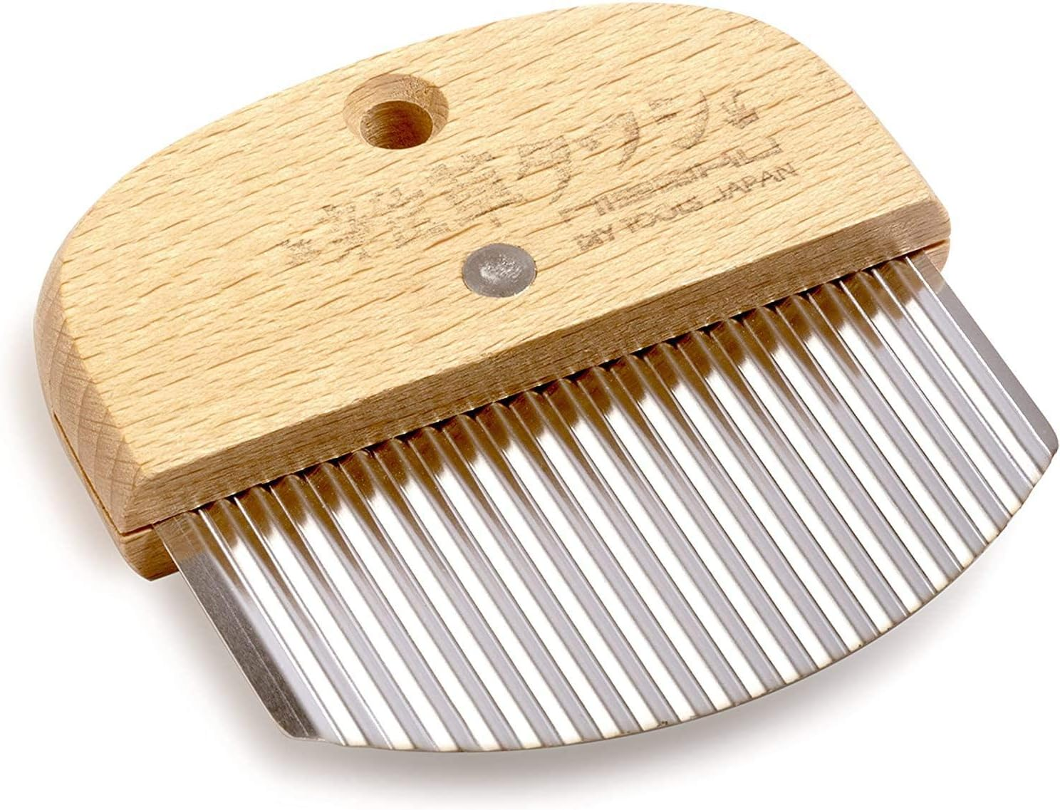 Nisaku NJP2500 Zassou Tawashi Crevice and Sidewalk Crack Weeder, Japanese Stainless Steel 3.25-Inch Blade, 3.25-Inch Wood Handle, Stainless Steel/Wood Handle image number 3