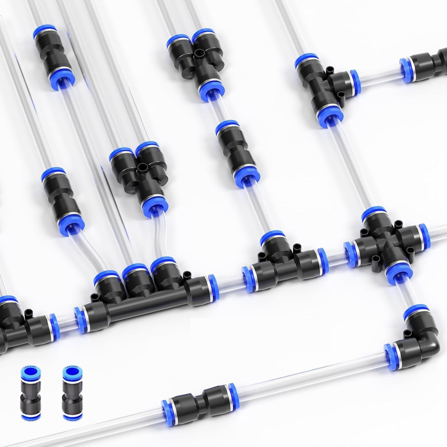 WEZCHUGHAOL ﻿Pneumatic Quick Connect Fittings Kit 40-Piece 6Mm - Leakproof Air Hose Connectors with Corrosion Resistant Brass, Push to Connect Fittings for Compressed Air Systems image number 5