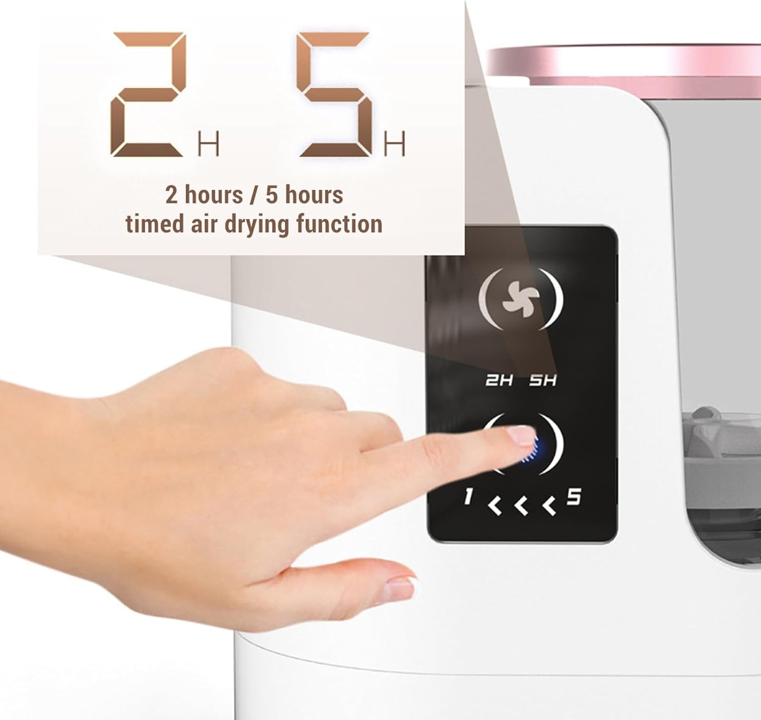 Electric Makeup Brush Cleaner, Cosmetic Brush Cleaner, Detachable Makeup Brush Cleaner Dryer Machine with 2H 5H Timer, Automatic Makeup Brush Cleaner for All Size Makeup Brush image number 2