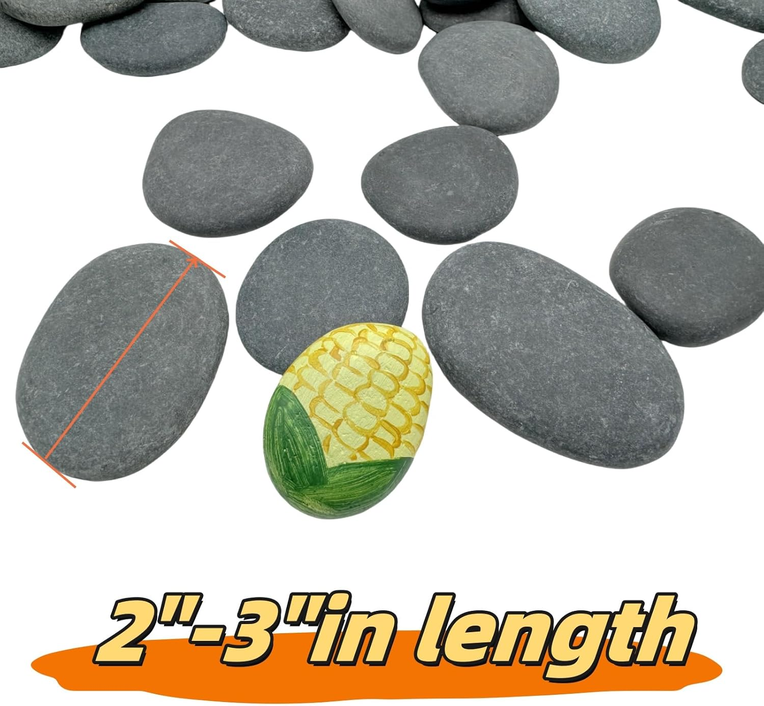 Meilala 20PCS Natural Painting Rocks, 2&ldquo;-3&rdquo; River Rocks for Painting ， DIY Rocks Flat & Smooth Kindness Rocks for Arts, Crafts, Decoration