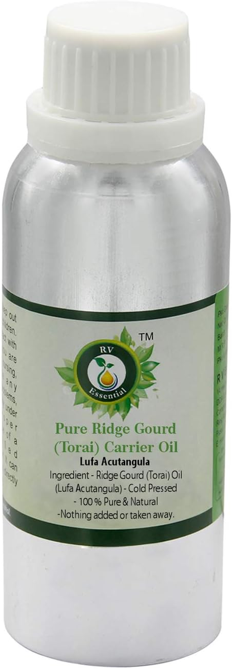 Ridge Gourd Torai Oil | Lufa Acutangula | for Skin | Moisturizes Skin | 100% Pure Natural | Cold Pressed | 300Ml | 10Oz by R V Essential