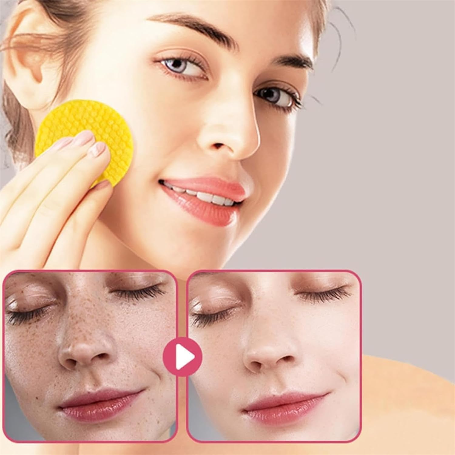 Acid and Turmeric Cleansing Pads, 40 Pcs Cleansing Turmeric Pads, Turmeric Exfoliating Face Scrub Pads (1 Pcs) - 2 Pcs image number 2