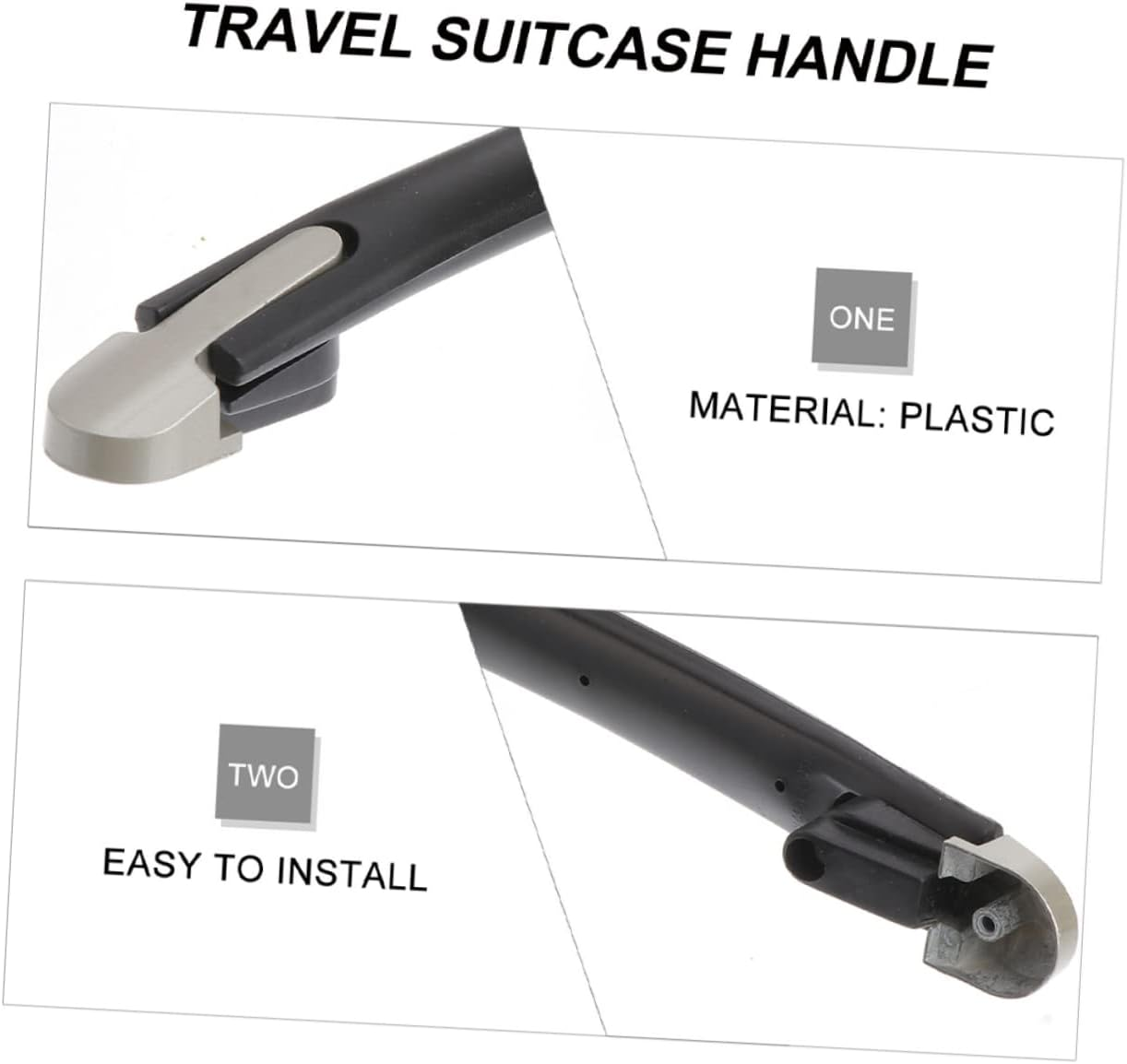 JEWEDECO Plastic Suitcase Handle Grip Lightweight Luggage Handle Replacement for Travel Suitcase for Luggage Case image number 4