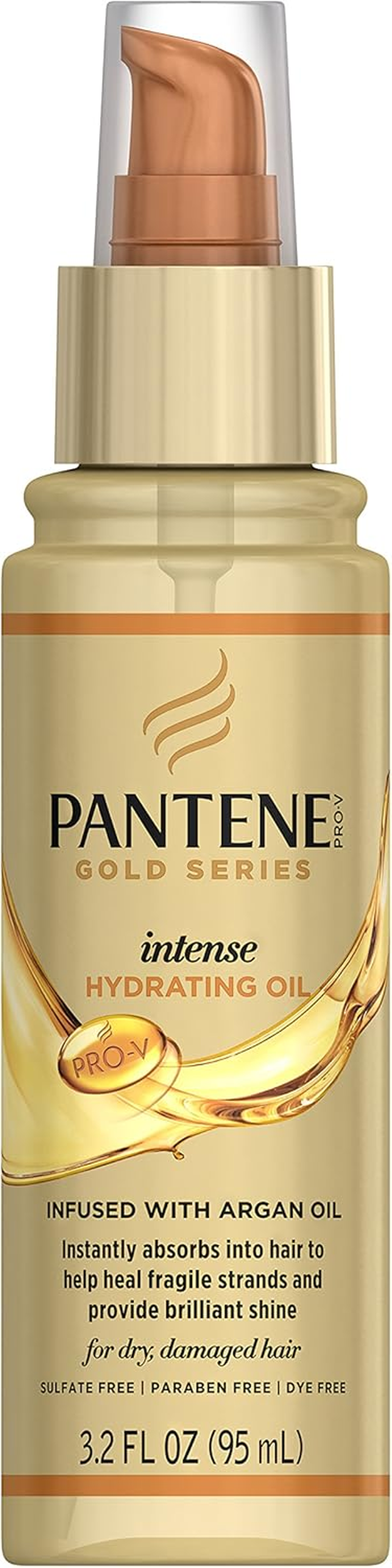 Pantene Gold Series Argan Oil from Prov for Natural and Curly Textured Hair, Sulfate Free Shampoo, 252Ml