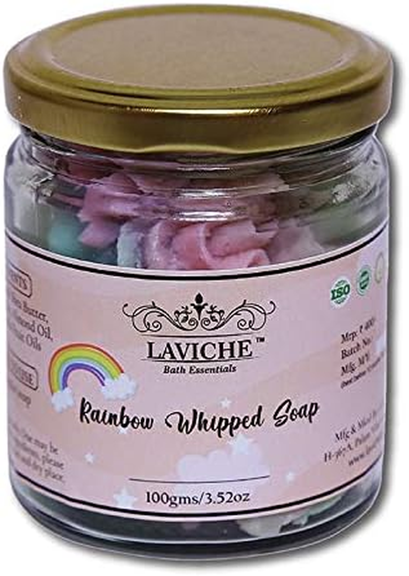 Laviche Bath Essentials Rainbow Whipped Soap,100 GM image number 1