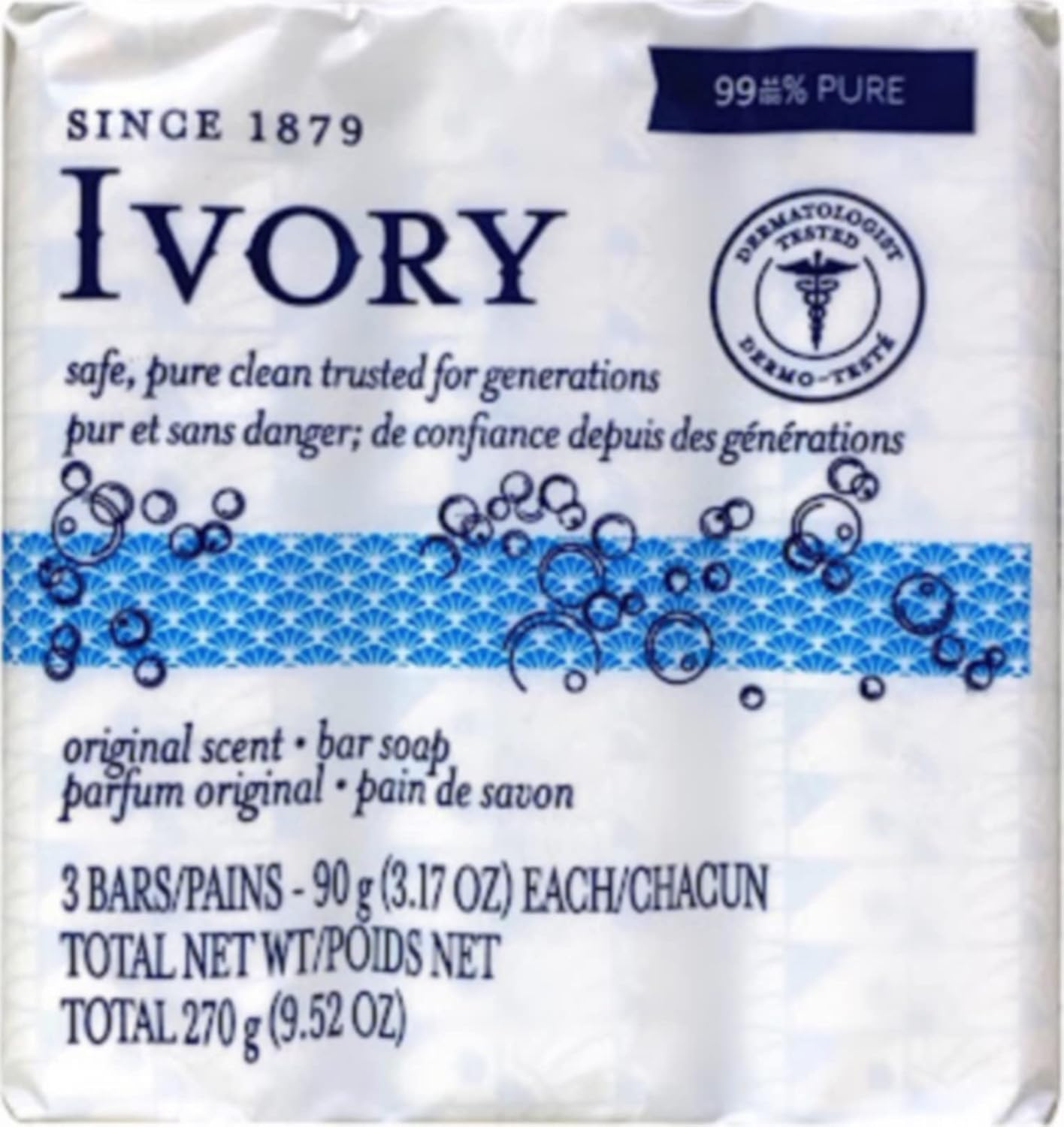 Ivory Original Bar Soap, 3.1 Oz - 3 Ea
