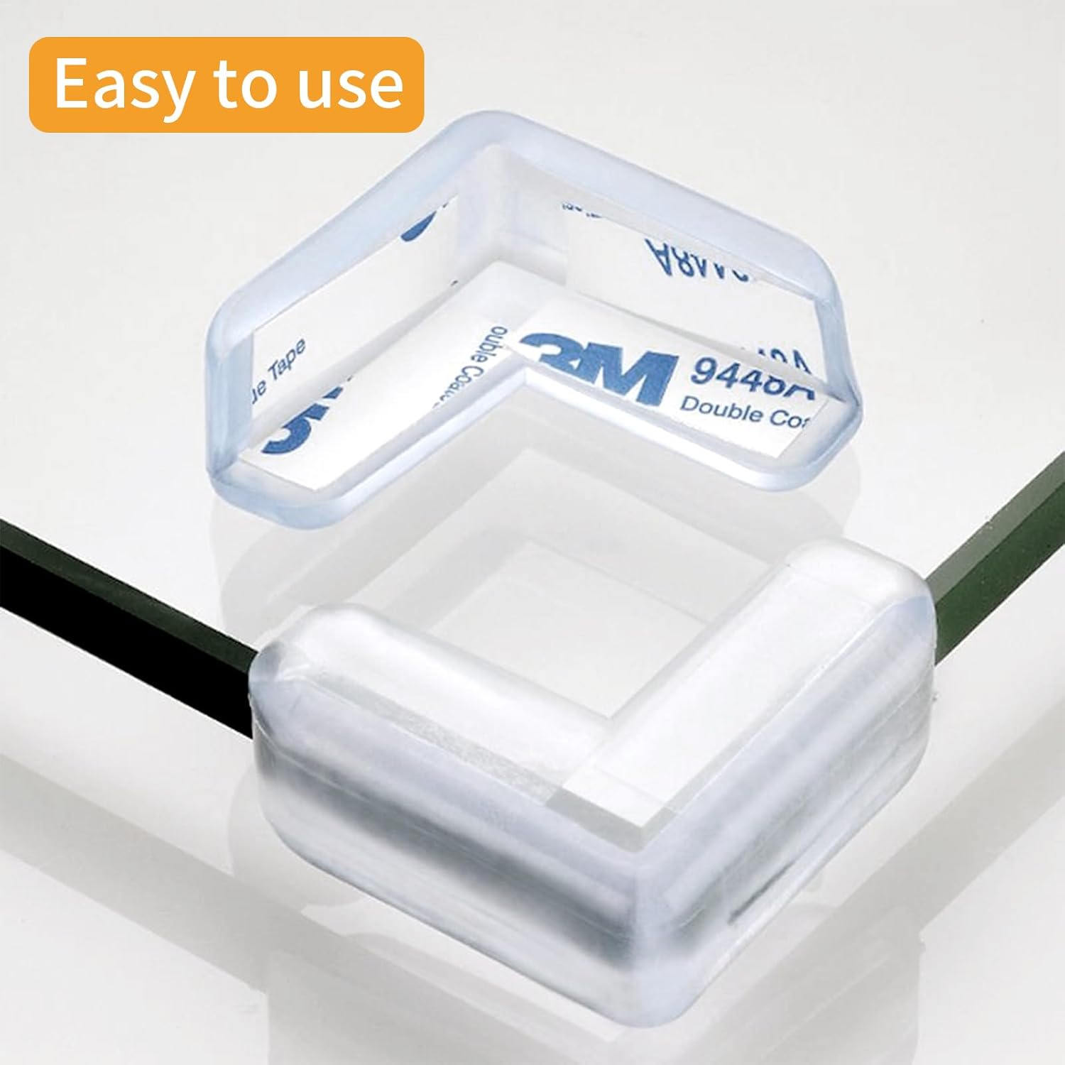 16PCS Clear Corner Protector, L Shaped Silicone Rubber Corner Guards for Furniture, Bed, Dressers and Cabinets, Table Protectors and Edge Bumpers, Waterproof Smooth Surface image number 6