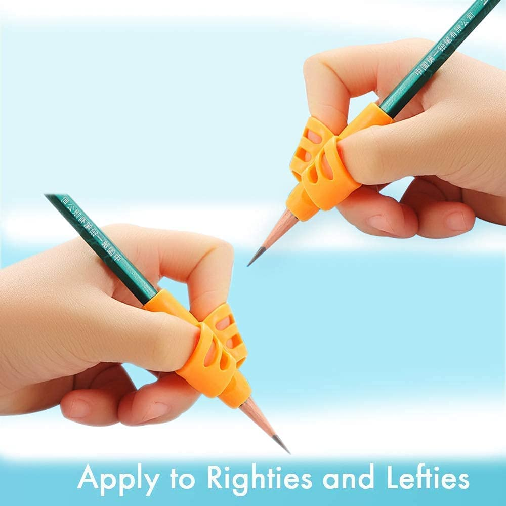 T Tersely 4 Pack for Pencil Grips Kids Handwriting, Ergonomic for Pencil Grips Preschoolers Toddlers Boys Girls, Hollow Ventilation Pen Grip for Lefties or Righties, 4 Colors