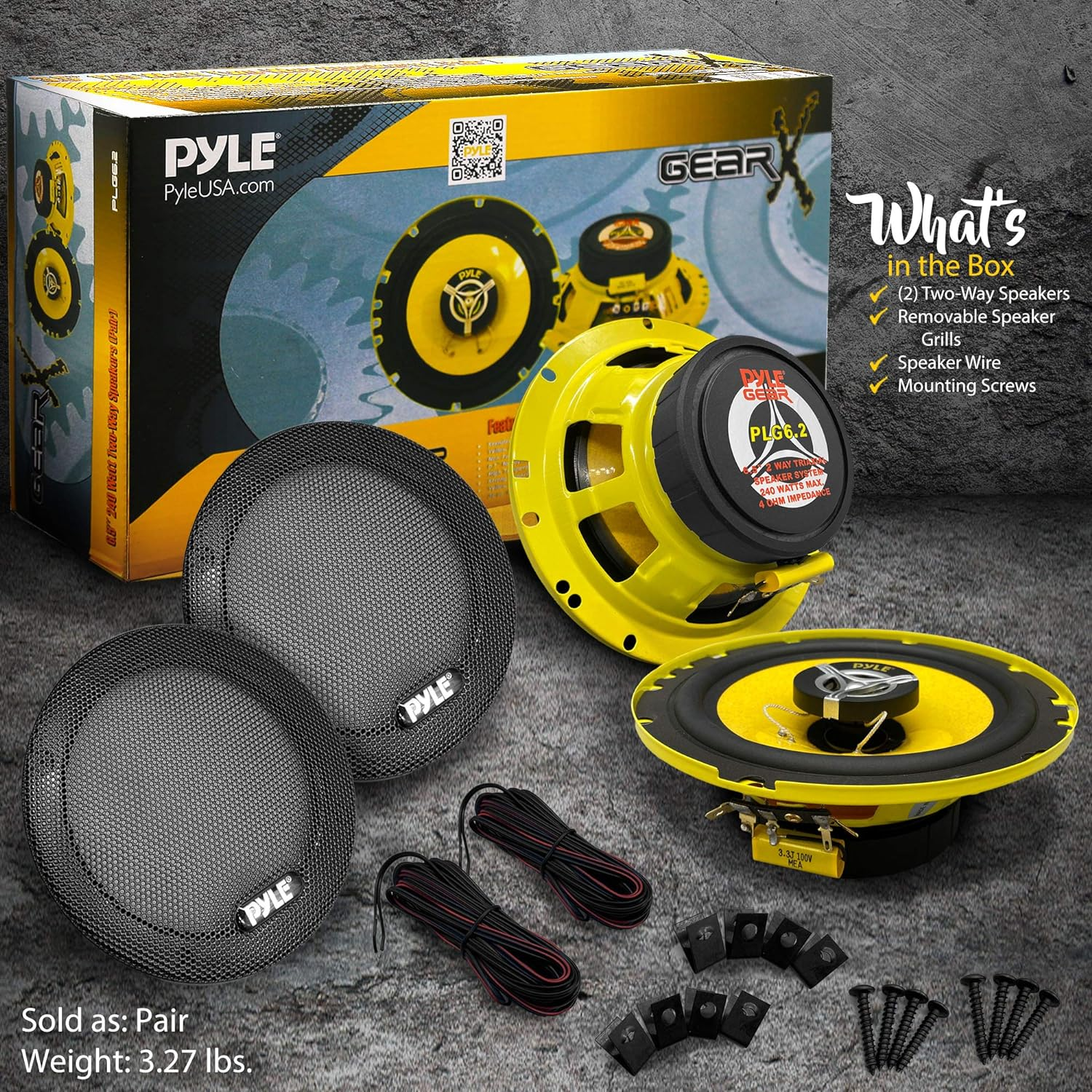 Pyle Car 2-Way Speaker System - 6.5 Inch 240W 4 Ohm Mid Tweeter Audio Sound Speakers W/ 30 Oz Magnet, 2.25&rdquo; Mount Depth, Fits Standard OEM for Car Stereo image number 3