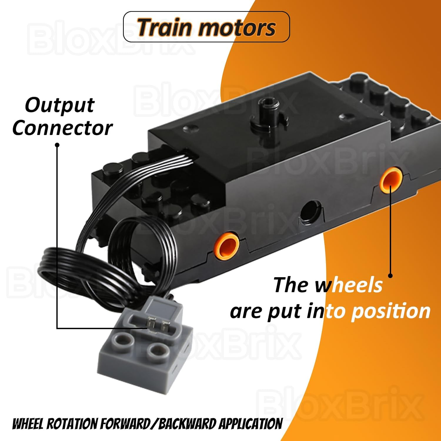 Bloxbrix 36 Pcs Power-Function Compatible with Technic-Parts, Servo & Train-Motor Battery Technic-Parts Receiver Adjustable Speed ​​Motor Parts, Motor Power Change Parts Compatible with Major Brands image number 4