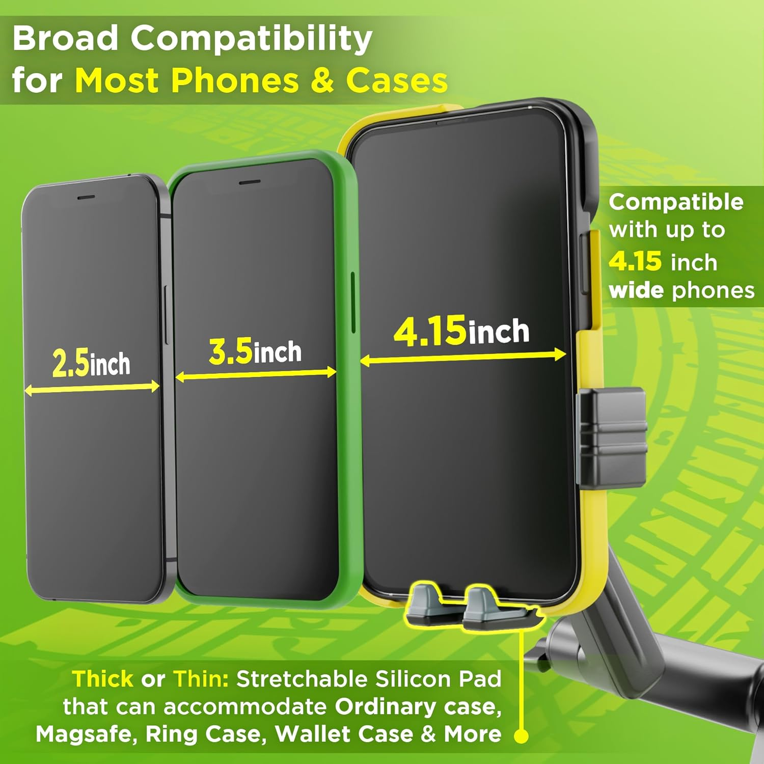 Phone Mount for Truck Phone Holder for Truck - Heavy Duty Super Suction Cup, Mobile Device Holder for Dashboard Window 16.9 Inch Long Arm & Stable, Iphone & Samsung Compatible, Big Rig Trucker, Gray image number 1