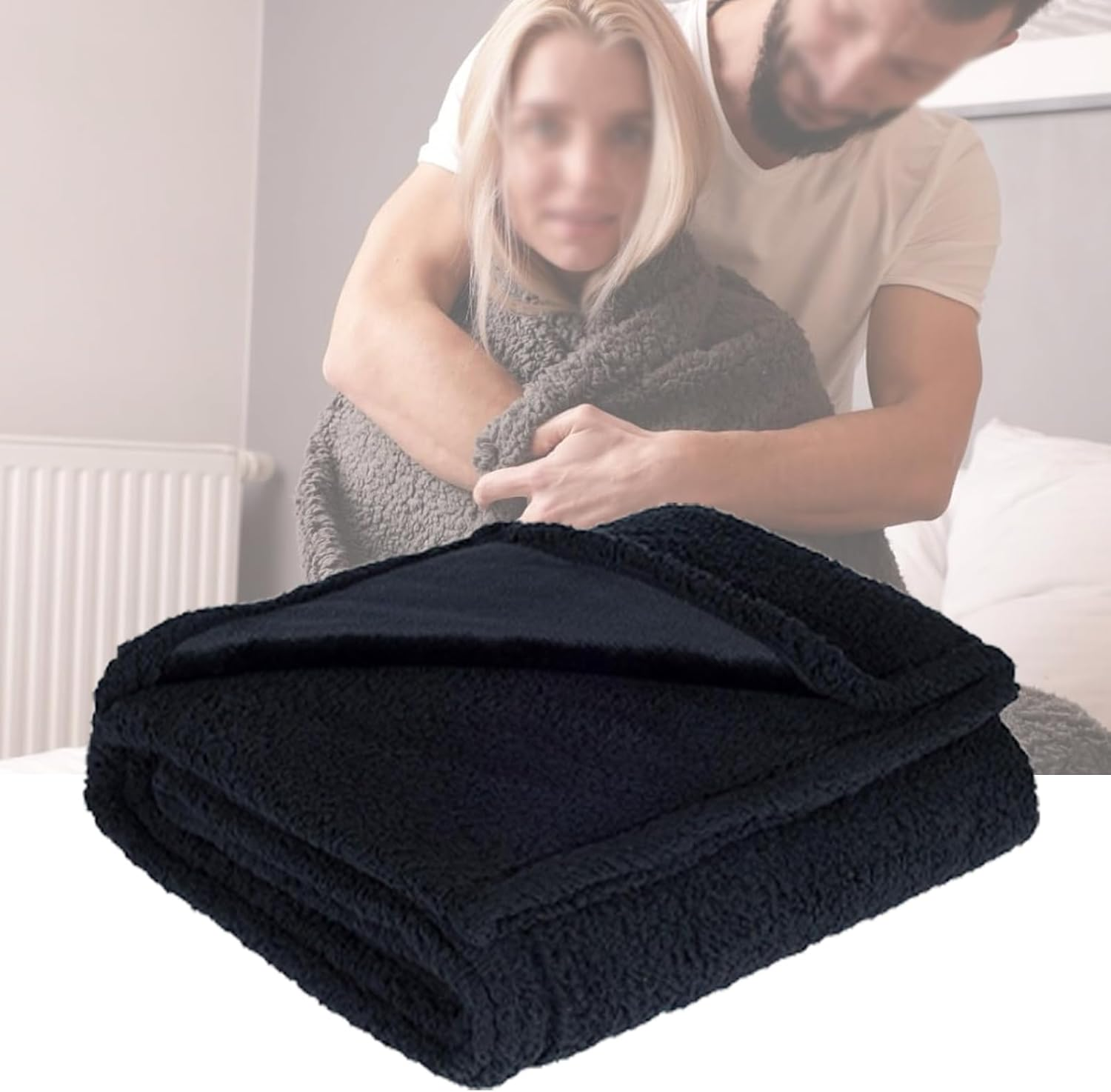 Loveshield Waterproof Leakproof Couples Blanket for Bed Protection and Intimacy Moments (28X40 In, Black) image number 4