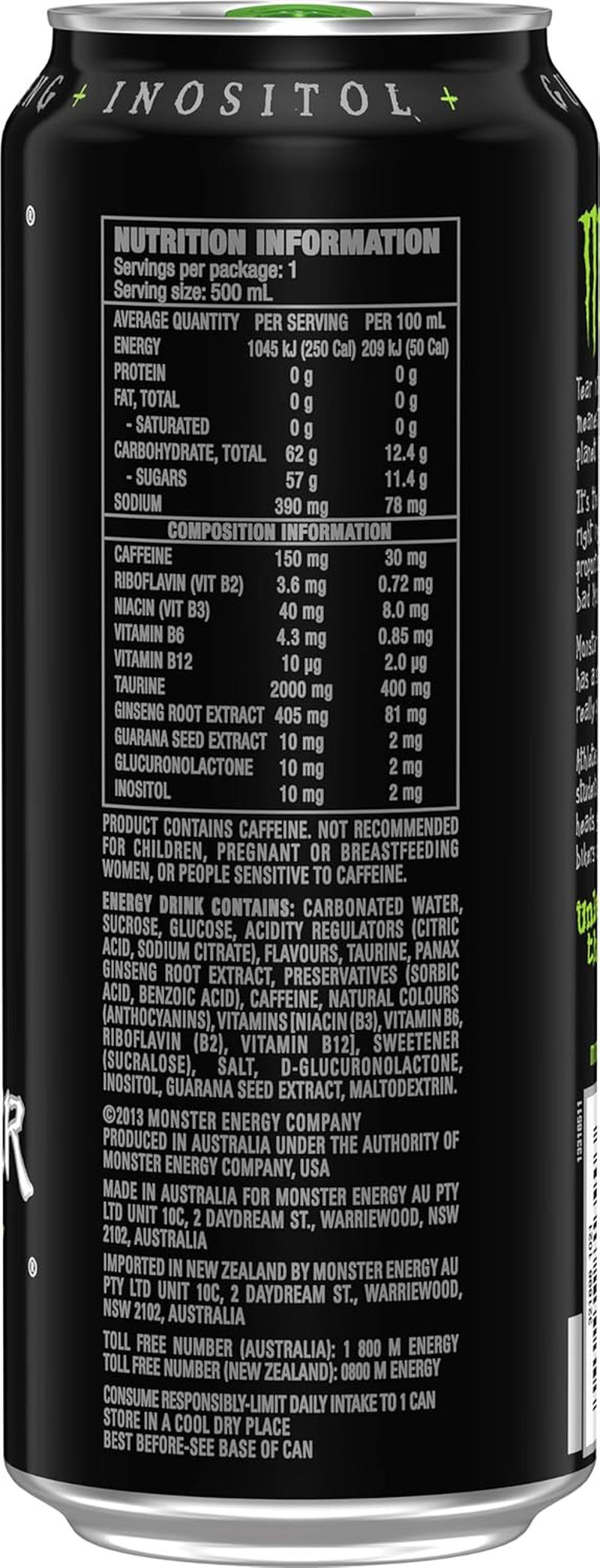 Monster Energy Drink Original 24 X 500Ml image number 3