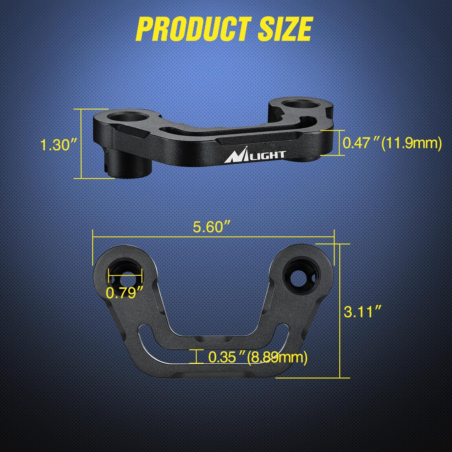 Nilight Light Mounting Bracket Hood Cowl Mount Brackets for Front A-Pillar Auxiliary Offroad LED Pod Light Work Lights on 2018-2023 Jeep Wrangler JL/JLU 2020-2023 Gladiator JT image number 2