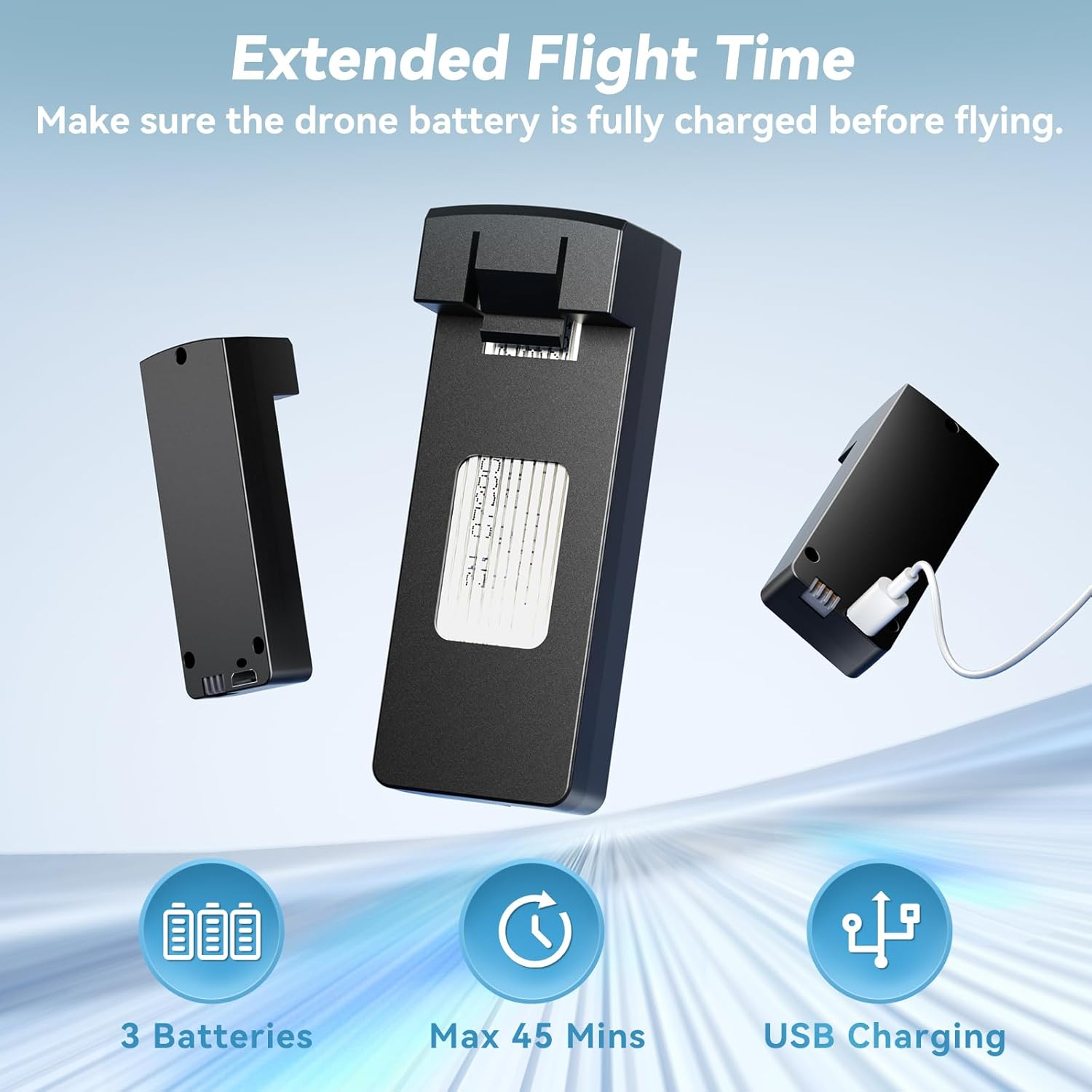 Drones with Camera for Adults, S165 Foldable FPV Drone with Brushless Motor, Follow Me, Auto Return, 3 Batteries, Toy Drones for Beginners (Black&Standard) image number 1