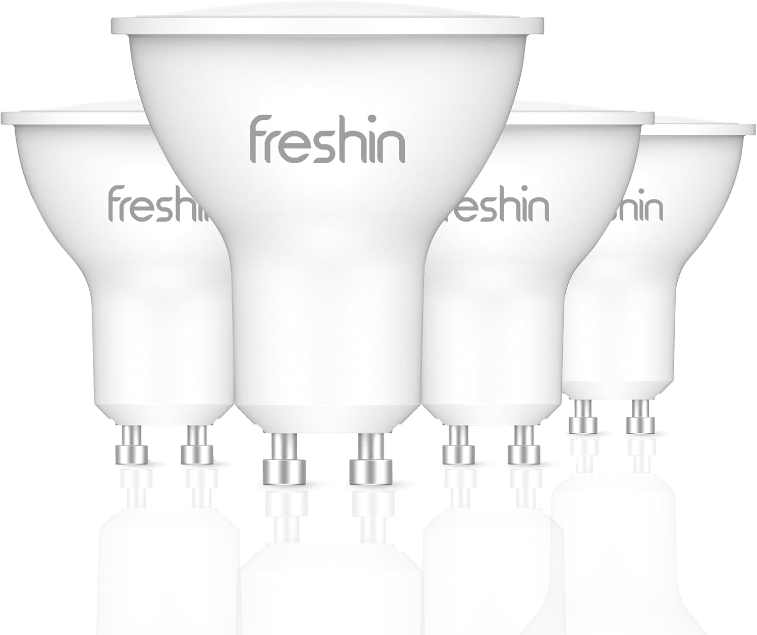 FRESHIN GU10 LED Light Bulb 7W, 630Lm 6000K Cool Daylight White, 60W Halogen Equivalent, CRI 80+, Non-Dimmable, Flicker-Free, Energy Saving Spot Light (4)