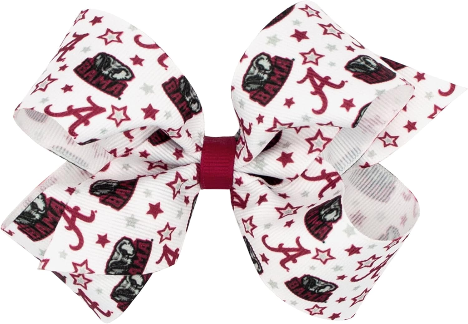 Divine Creations Girls' Collegiate Themed Game Day Logo Print Hair Bow by Wee Ones on a Weestay Clip, Classic Grosgrain, Classic Grosgrain, King, Eastern Carolina University