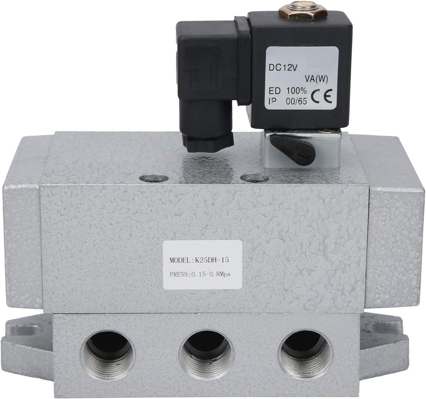 Jectse Electric Solenoid Valve,G1/2In 2 Position 5 Way Solenoid Valve,Aluminum Alloy Single Control Directional, Automatic Compensation Function for Seal Wear (DC12V) image number 3
