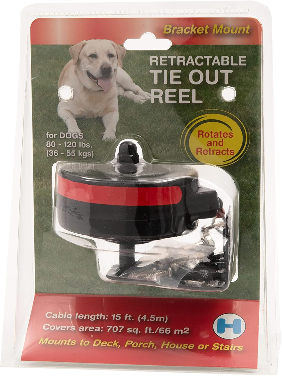 Lixit Animal Care Bracket Mount Retractable Tie Out Reel, Large image number 2