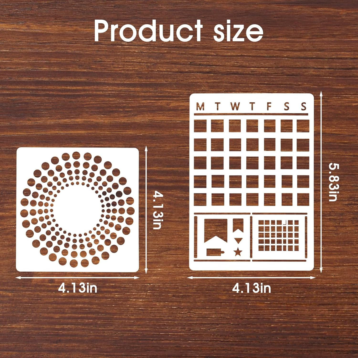 16 Pcs Journal Stencils Bullet Dotted Journals Supplies Happy Planner Stencil Drawing Templates Accessories Kit for Create Calendars Schedule Journaling DIY Notebook Cards Scrapbook Decorations image number 2