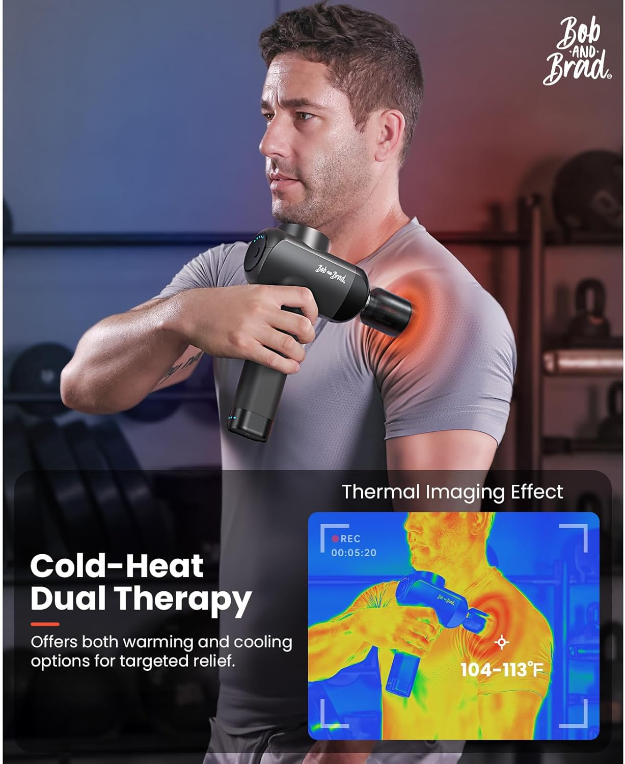 Massage Gun with Heat and Cold, Bob and Brad X6 Pro Max Massage Gun Deep Tissue 11MM Amplitude with Metal Head, Handheld Muscle Massager for Shoulder Back Body Massage Relax Recovery, Great Gift image number 4