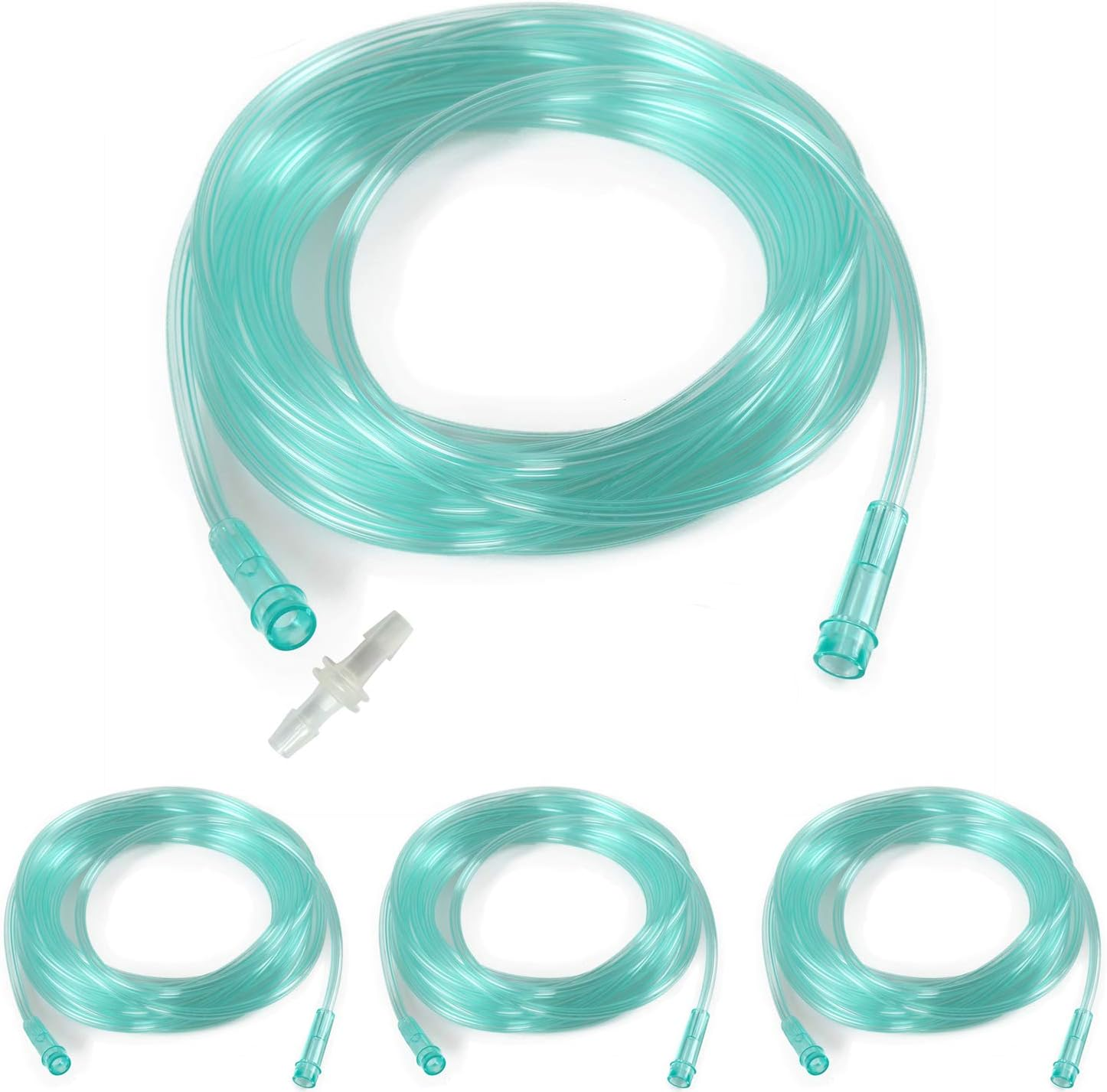 10 Pack High Flow Soft Oxygen Cannulas and 7&rsquo; Delicate Tubing with Standard Connection