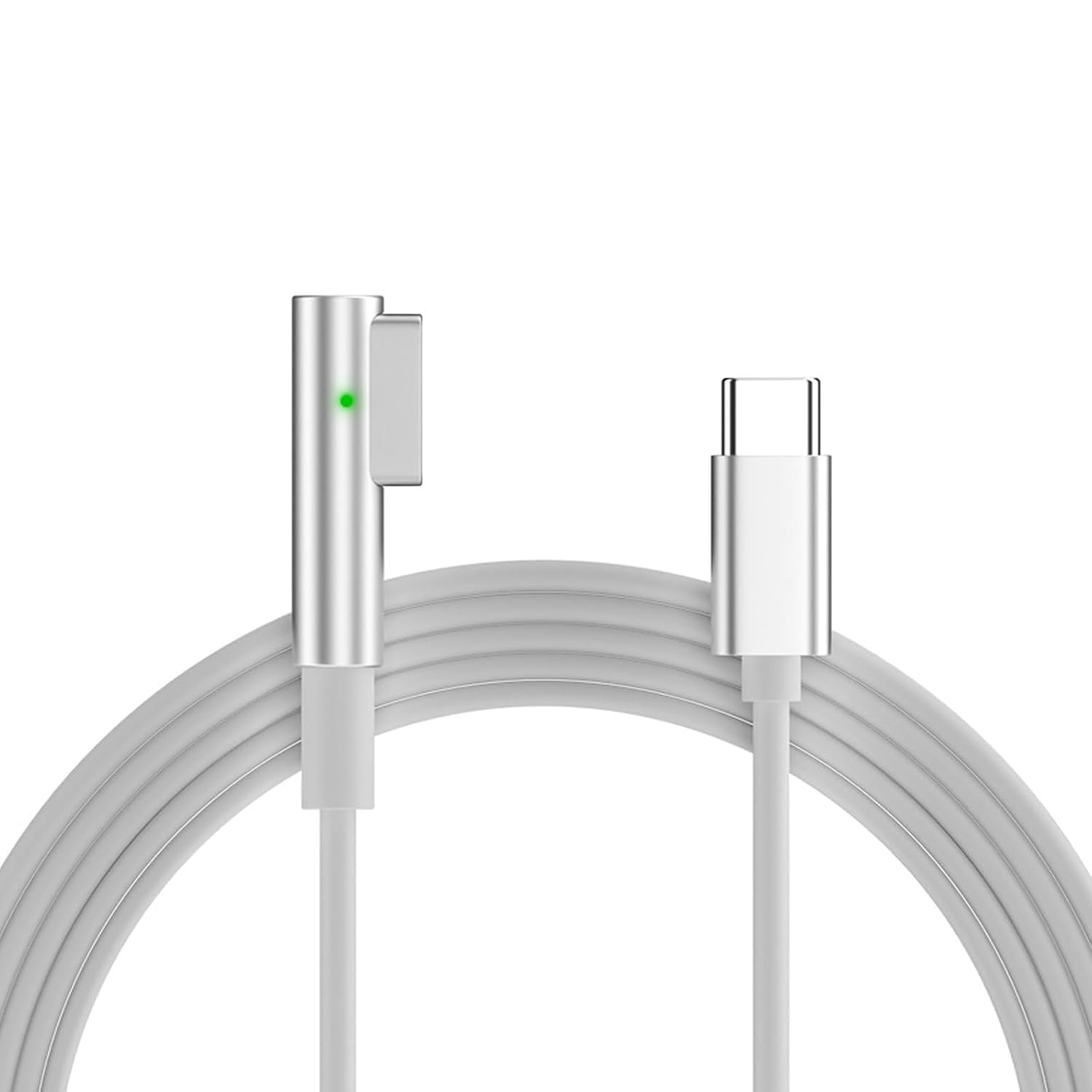 Vonzuda 65W USB-C to L-Tip Magnetic 1 Cable，Type-C to Mag-Safe Charging Cable Compatible with Macbook Air/Pro 2006-2012,1.8M (White) image number 4