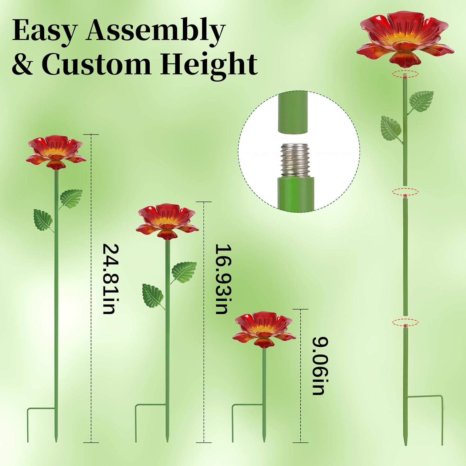 Bee Watering Station for Garden, 4 Pack Metal Bee Water Feeder for Outdoor Yard Patio Decor, Butterfly Watering Station Bee Bath Bowl for Garden (Blue,Yellow,Red,Green) image number 4