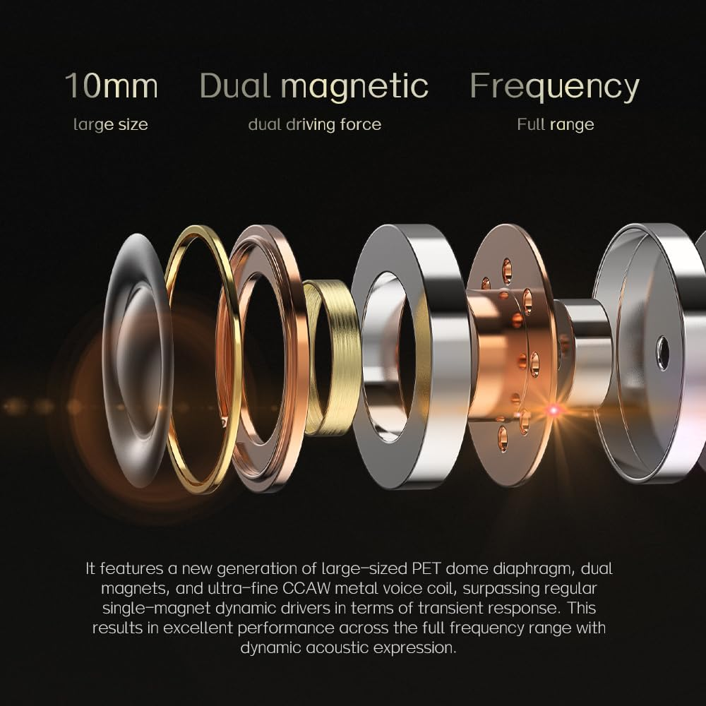 Hifi Kingdom Nd-Nice Hybrid (1DD+1BA) Wired In-Ear Monitor Black with Mic image number 6