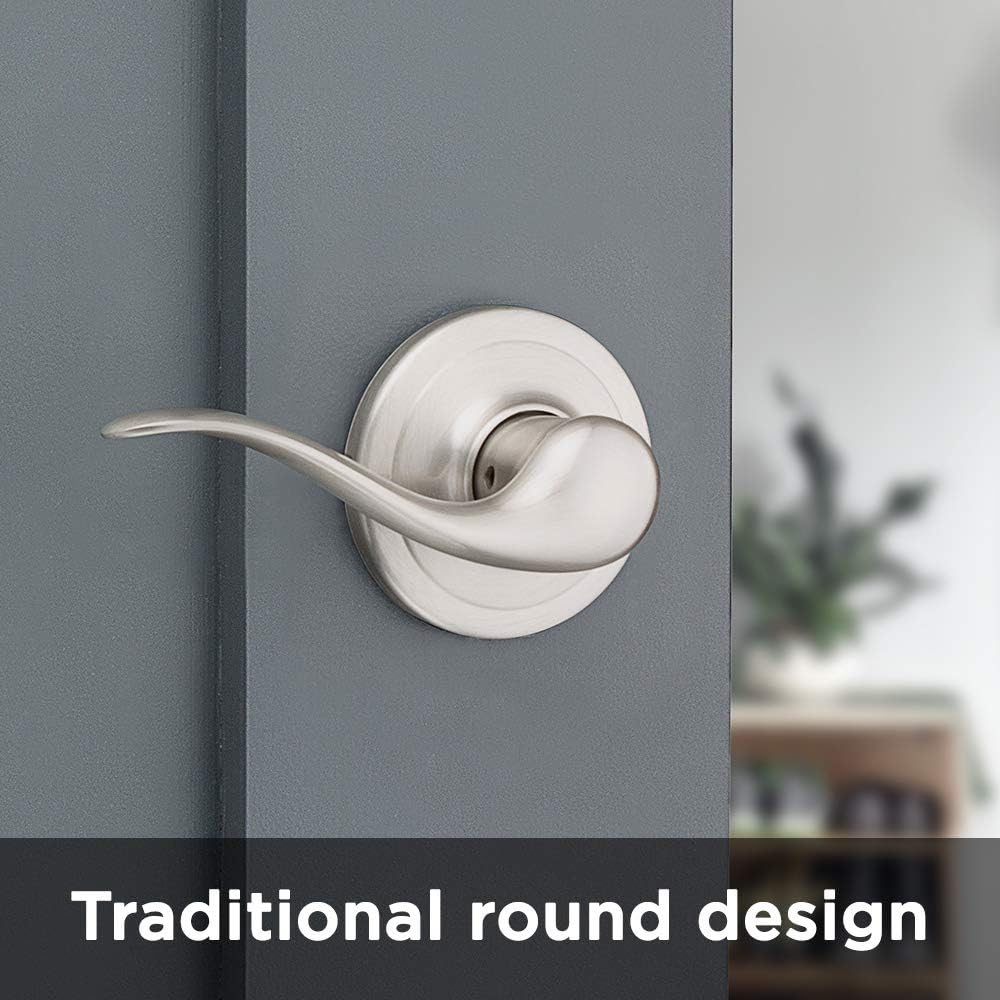 Kwikset Tustin Left-Handed Half-Dummy Lever in Satin Nickel - Bronze image number 6