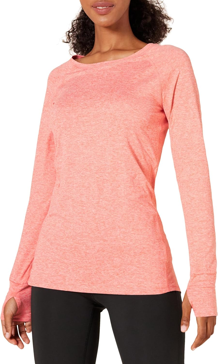 Amazon Essentials Women'S Brushed Tech Stretch Long-Sleeve Crewneck Shirt