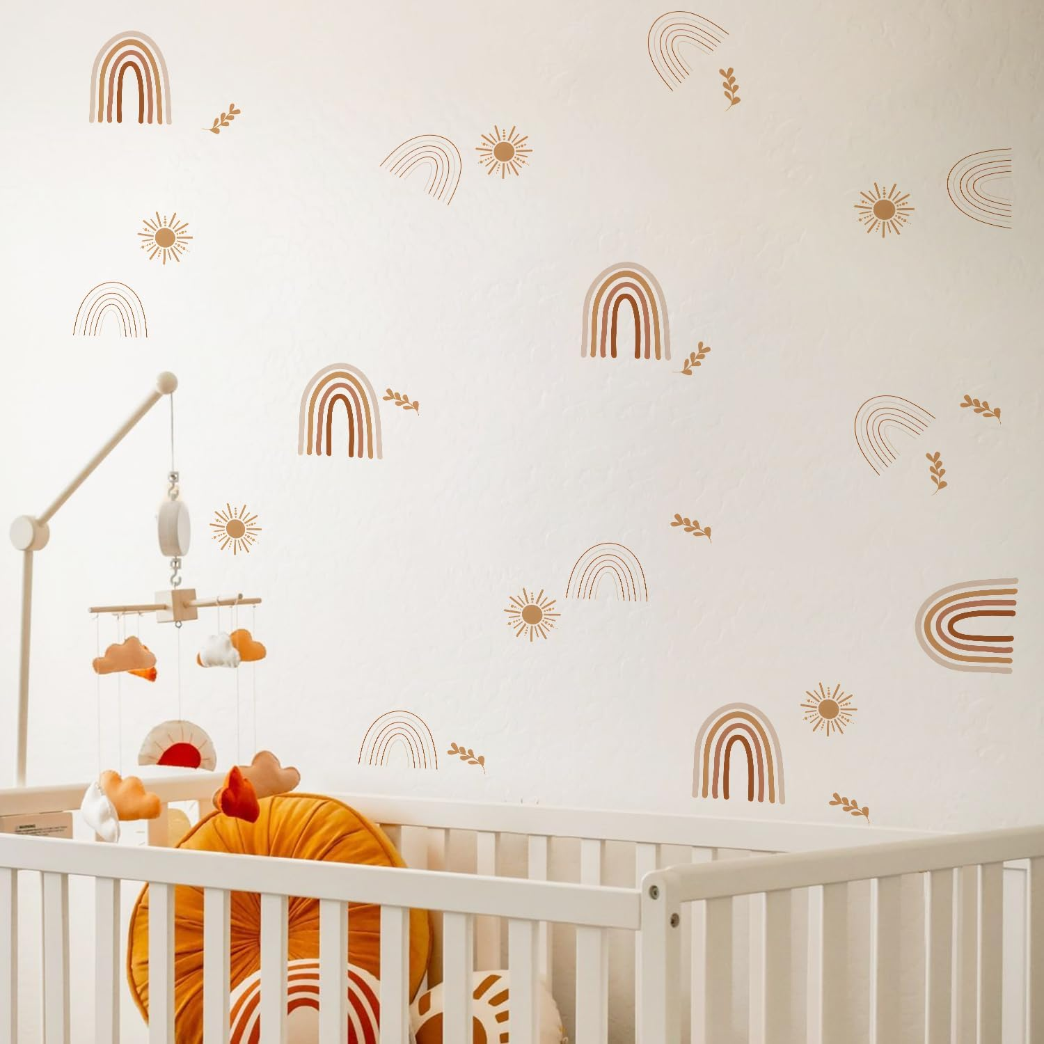 QUCHENG Boho Wall Stickers Girls Bedroom Removable Wall Decals Nursery Kids Room Decor Vinyl Murals DIY Cute Decorations 6 Sheets