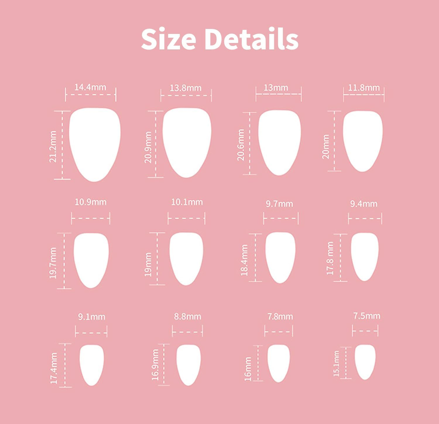 24 Pcs Press on Nails Short Almond Stiletto, Glitter Pink with Gold Tips Fake Nails with Jelly Adhesive Tabs Reusable Nail Art Kit for Women Girls image number 6