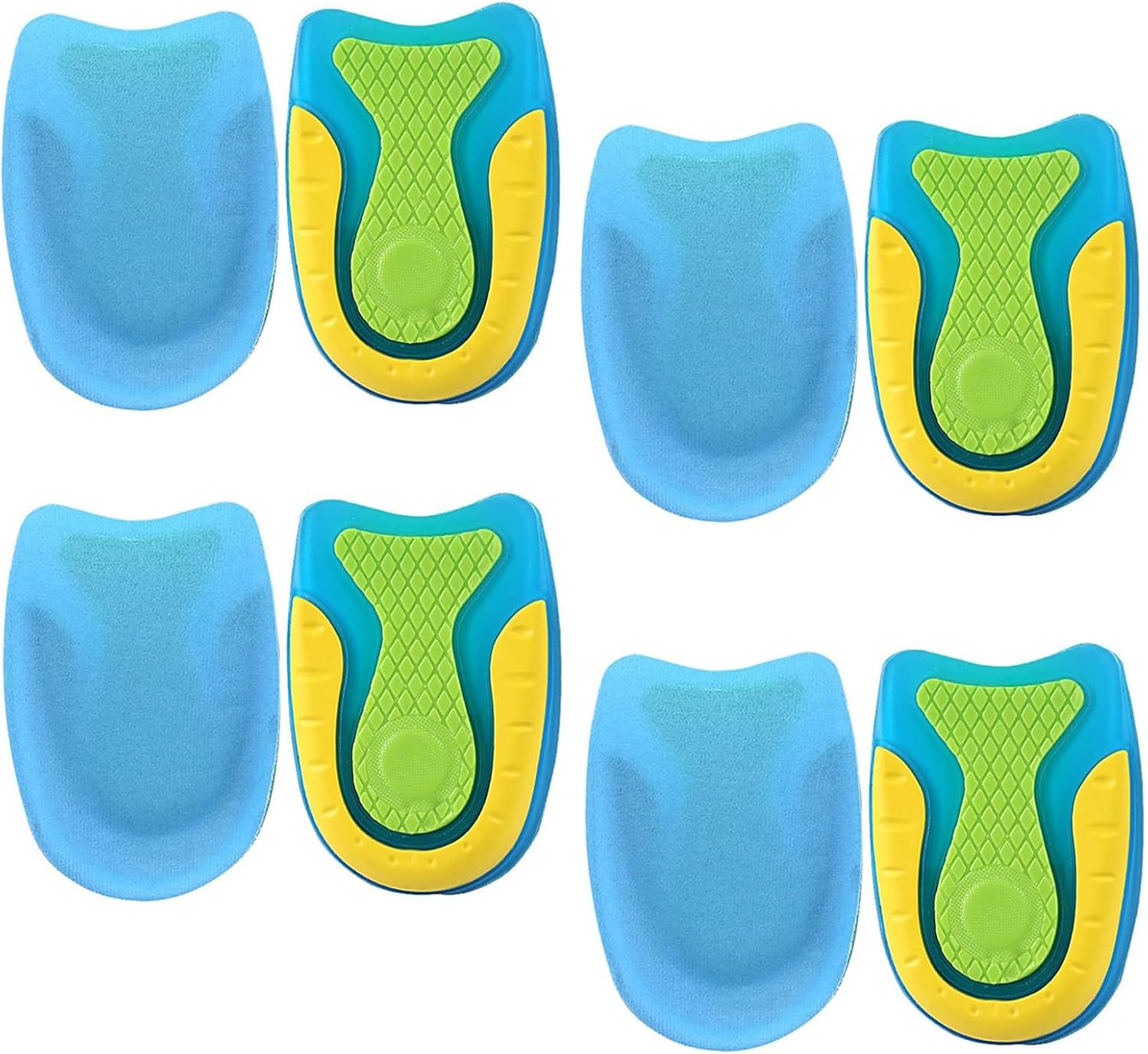 4 Pairs Heel Pads for Plantar Fasciitis Relief, Shock Absorbing Insoles for Heel Spurs Achilles Tendonitis, Soft Silicone Heel Cushions for High Elastic Support, Heel Pad for Relief Heel Pain (S) image number 5