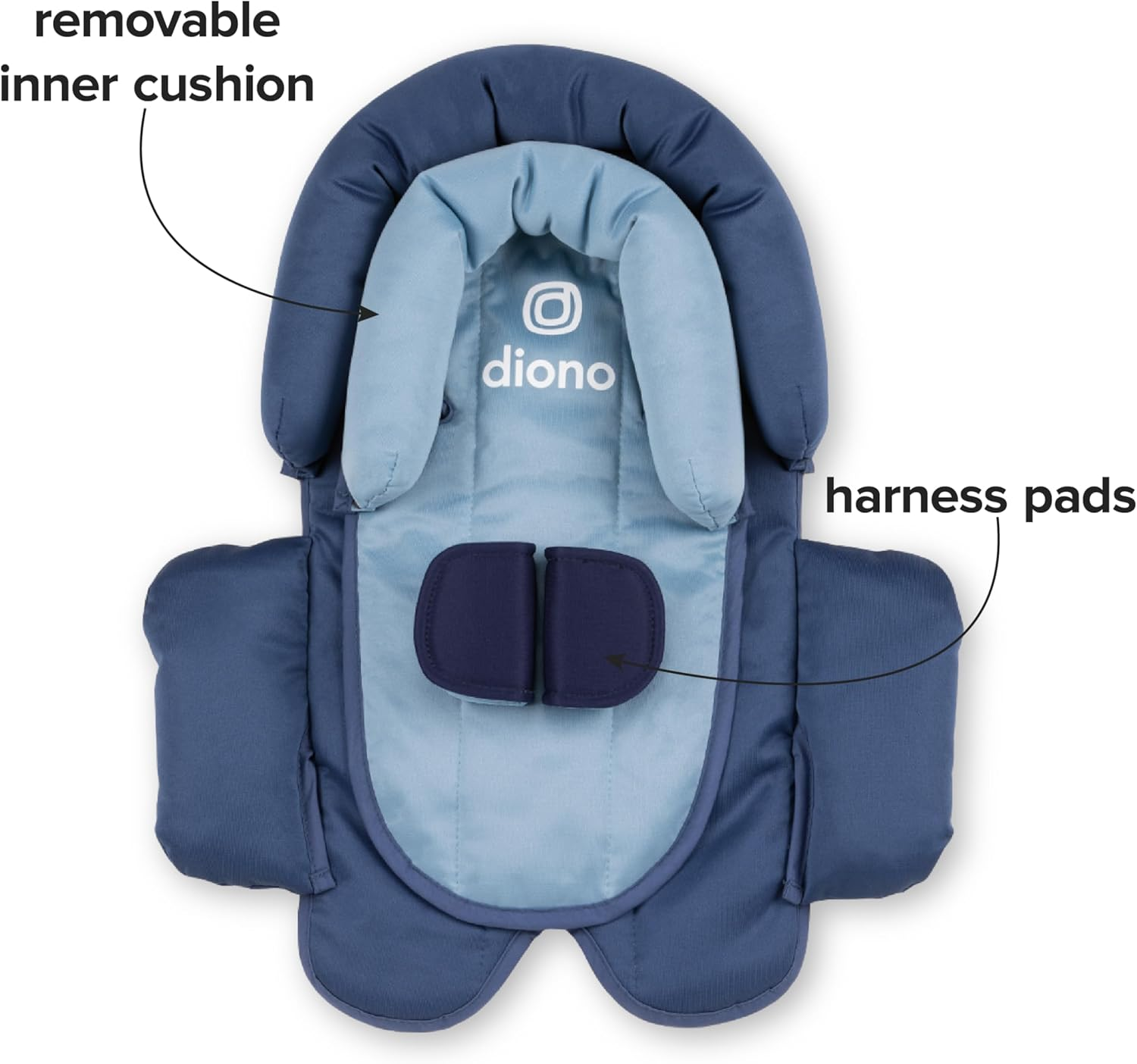 Diono Cuddle Soft 2-In-1 Head Support, Comforting Head and Body Support for Babies, Converts Depending on Infants Size, Blue Surge image number 1