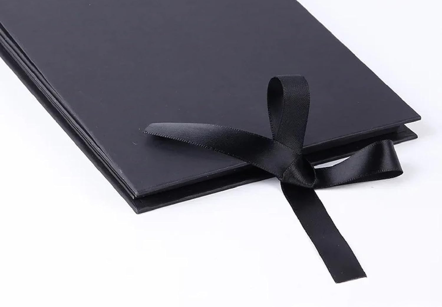 Scrapbook Album Scrapbook Photo Album Wedding Guest Book Memory Book Photo Book Paper Bowknot Decorative DIY Suitable for Birthday Adventure, Black image number 2