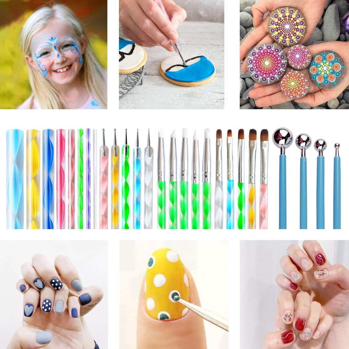 CH HAICHENG 30 PCS Mandala Painting Tools Mandala Dotting Tools for Painting Mandala Rocks, Nail Dotting and Art Drawing Supplies image number 3