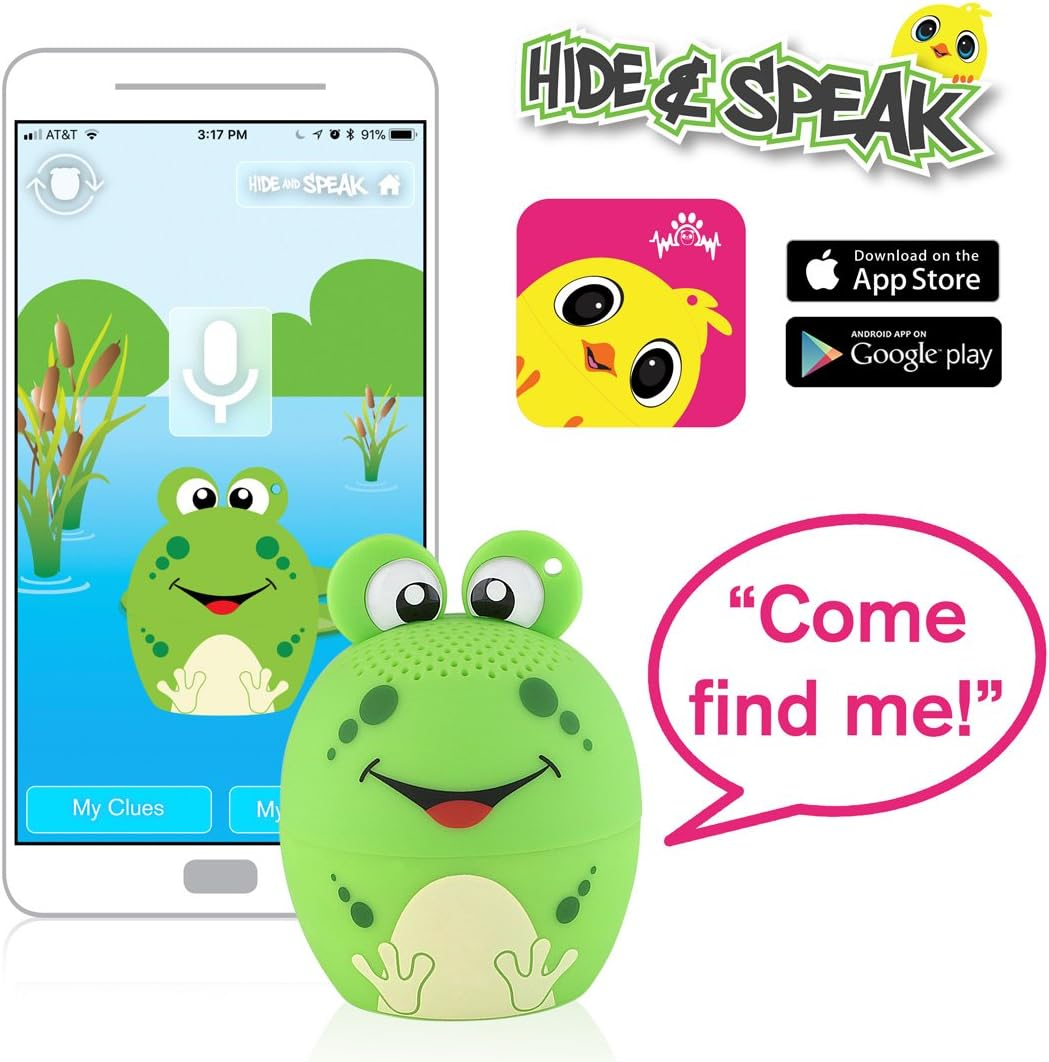 My Audio Pet Frog Mini Bluetooth Animal Wireless Speaker for Kids of All Ages - True Wireless Stereo Technology - Pair with Another TWS Pet for Powerful Rich Room-Filling Sound - (Ampedphibian) - Pandamonium 2018 image number 5