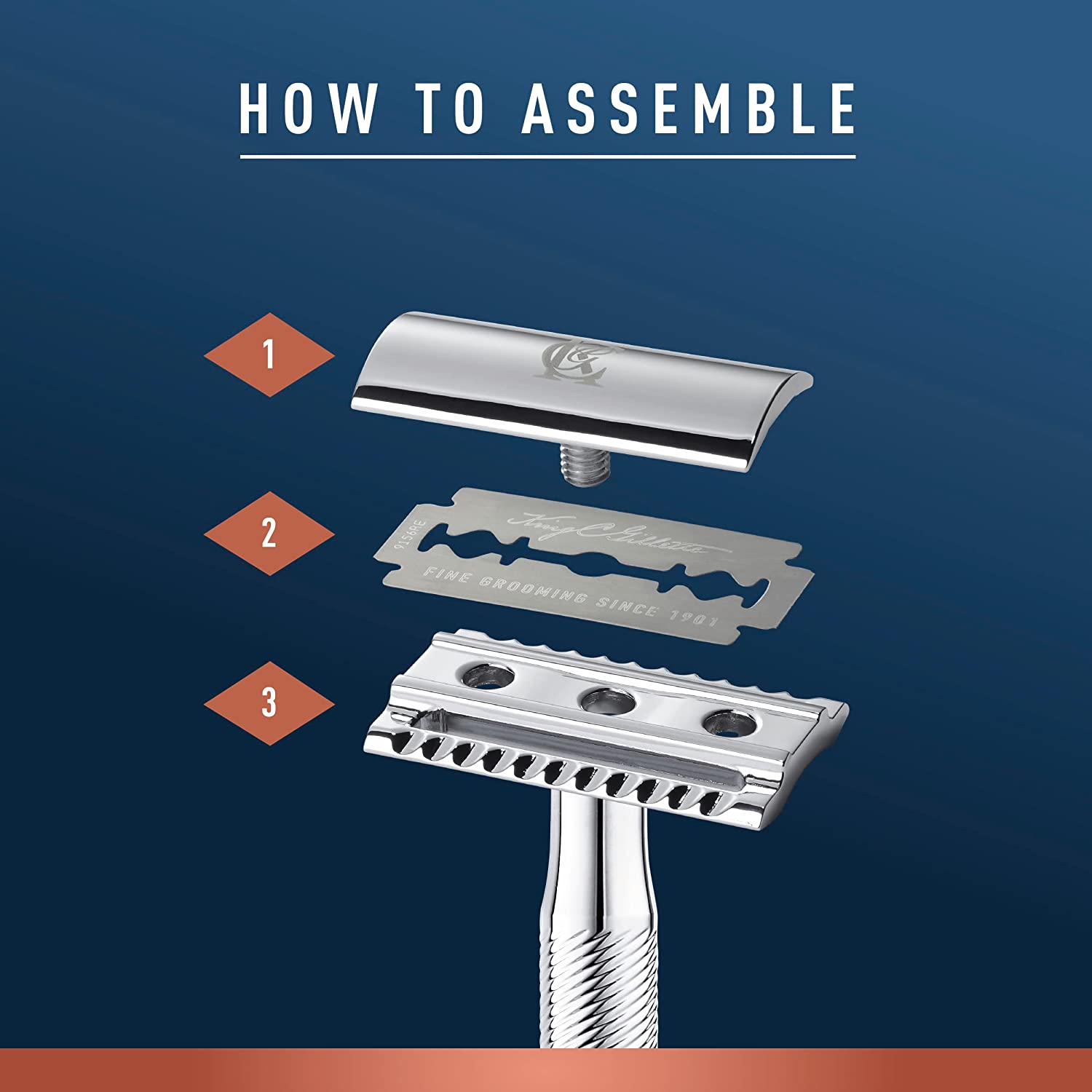 King C. Gillette Double Edge Safety Razor Blades 10 Count, Stainless Steel Platinum Coated Blades image number 2