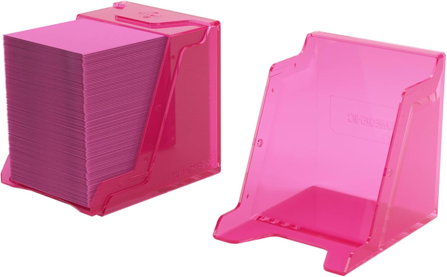 Gamegenic Bastion 100+ XL Deck Box - Compact, Secure, and Perfectly Organized for Your Trading Cards! Safely Protects 100+ Double-Sleeved Cards, Pink Color, Made image number 1