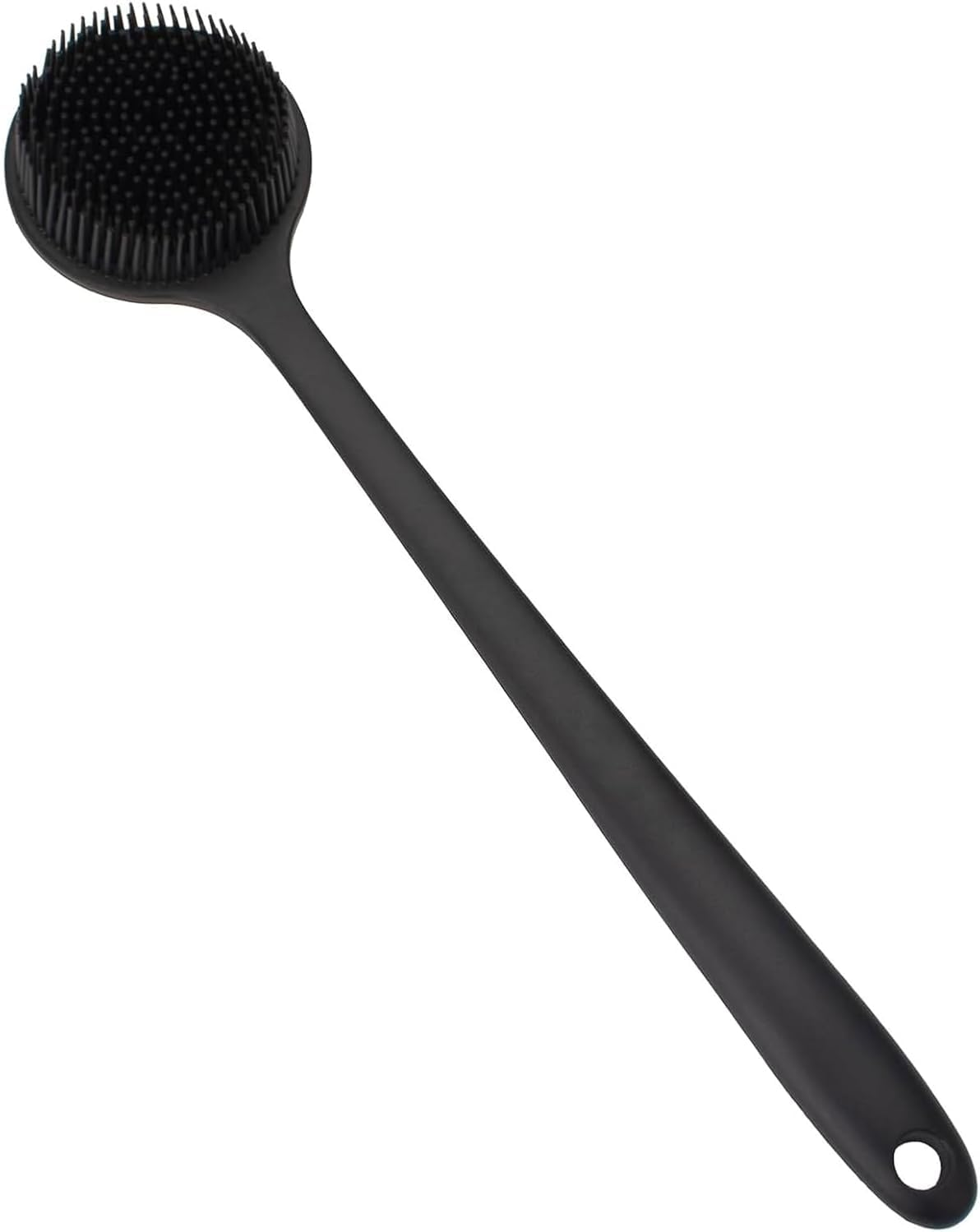 Silicone Back Scrubber for Shower 15In Long Handle Body Brush 2-Sided Exfoliating & Massage Brush Creates Rich Foam Long Handle Back Scrubber for Men and Women image number 6