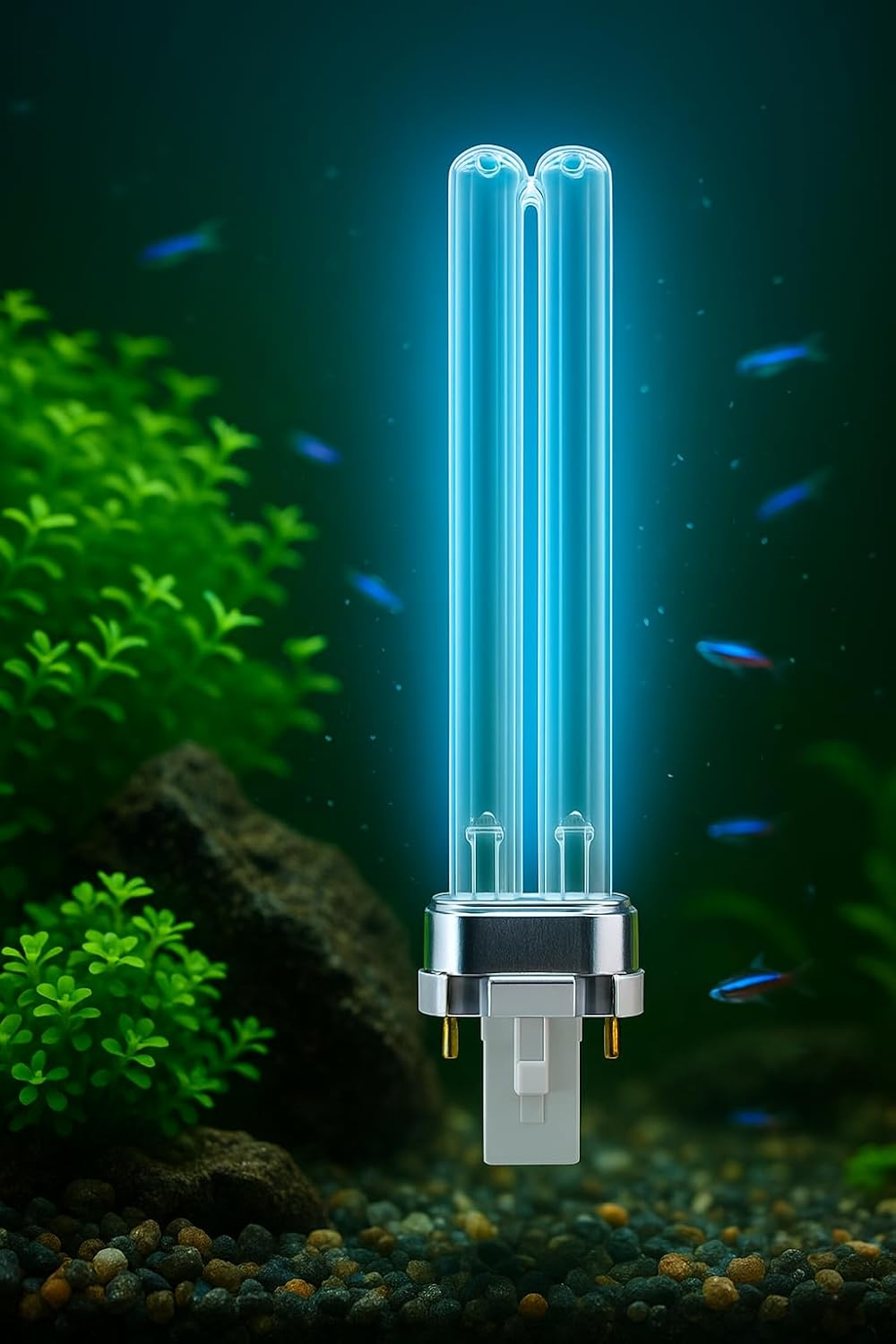 Marinecolor 5W Replacement Bulb Compatible with 5W Quartz Tube Filter System for Aquarium Pond Turtle Tank Water Use Original Spare Light Tube Lamp Part