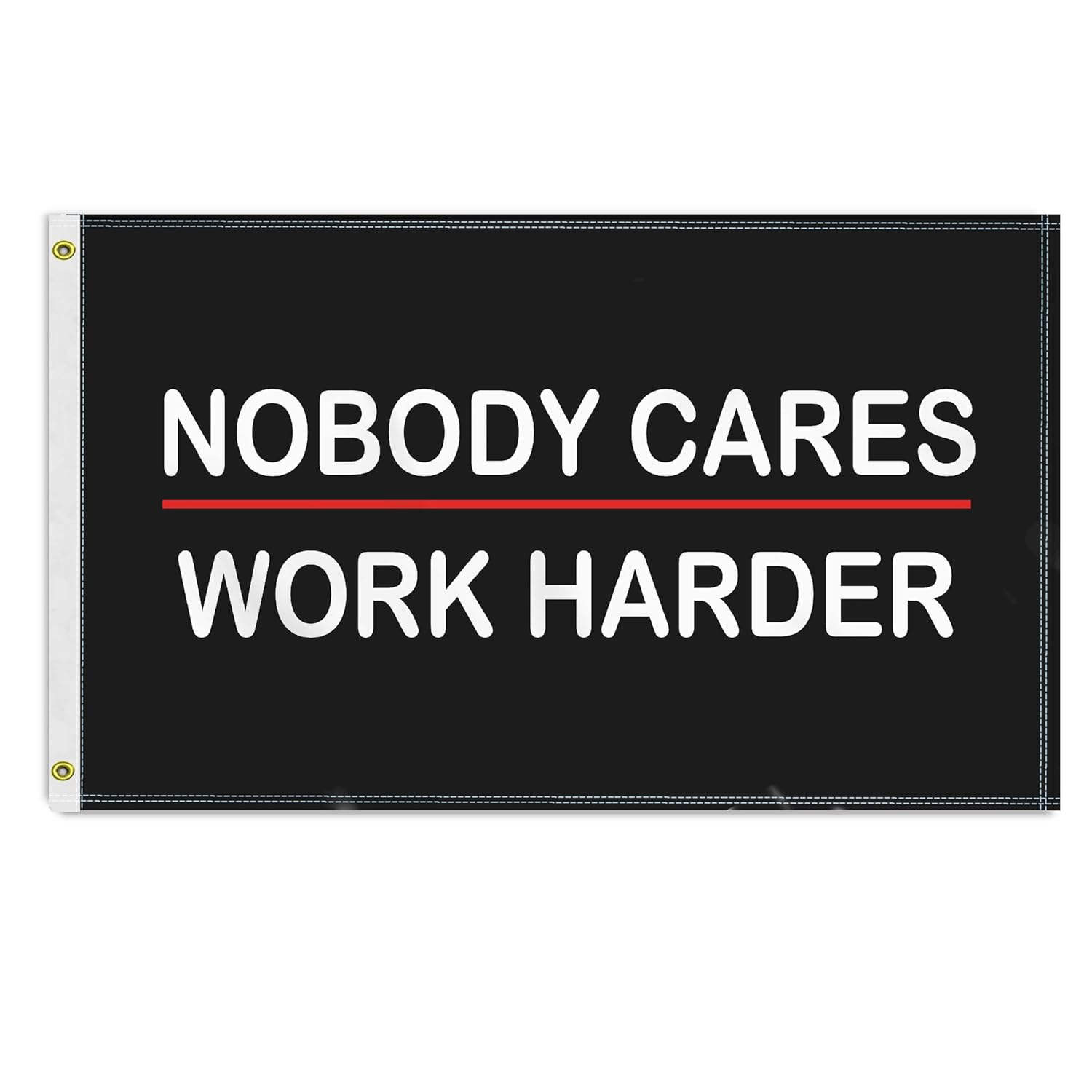3&times;5 FT Nobody Cares Work Harder Motivational Inspirational Flag, Large 90&times;150 CM 100D Black Discipline Motivational Indoor Banner,Doube Side Printing Decor for Home Gym Room College image number 3