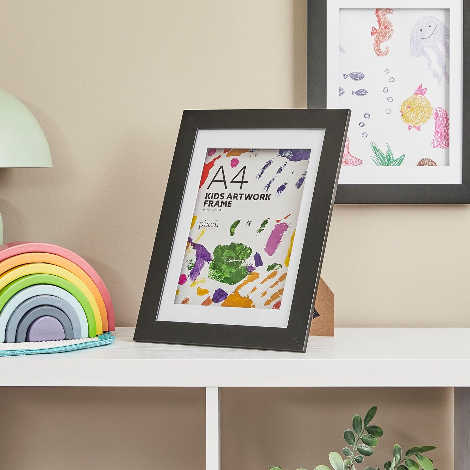 Cooper & Co. Set of 2 A4 DIY Kids Art Frame Black image number 1