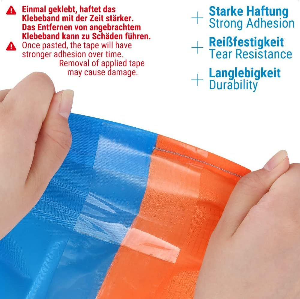 Ling-Luo Clear Waterproof Tent Repair Tape, Ultra Sticky Canvas Repair Tape 66FT X 3.1", Professional RV Awning Repair Tape, Tarp Repair Tape for Tents, Sail, Camper, Awning, Canopy, Tarpaulin image number 4